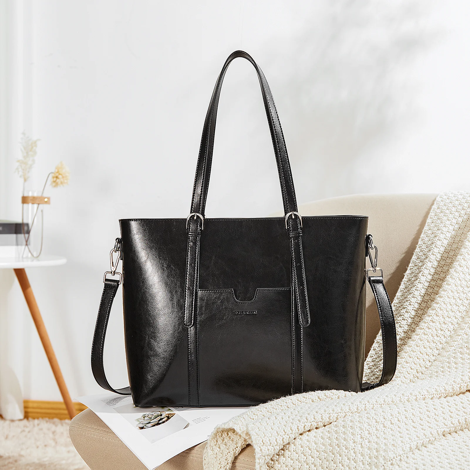 Carol Women Briefcase - Vintage Tote - Image 14