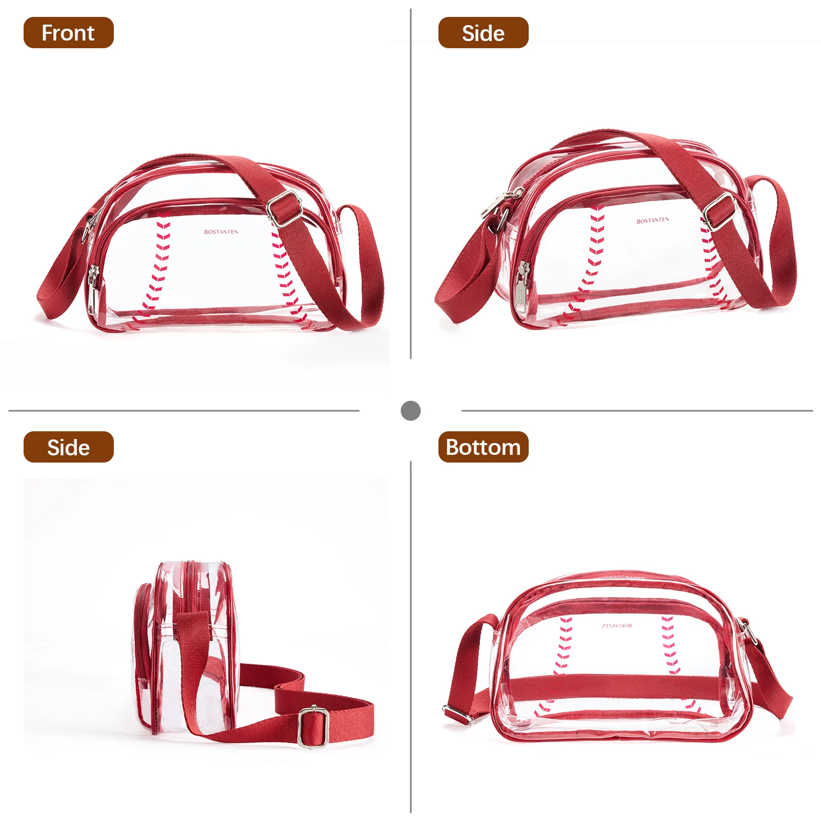 Clear Baseball Stitch Crossbody – Baseball Fans Gifts - Image 7