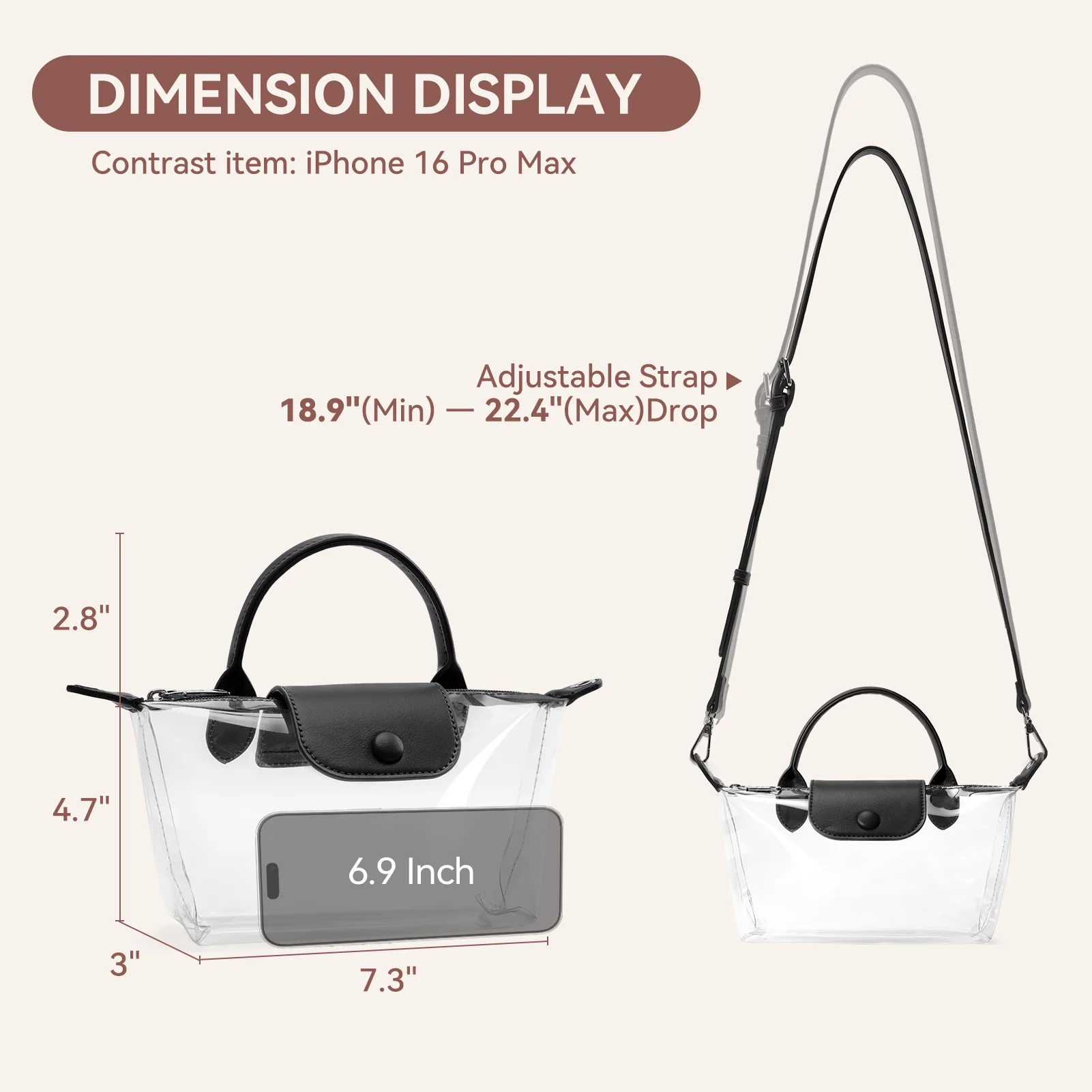 Clear Stadium Approved Crossbody Handbags For Concerts Sports Events - Image 11