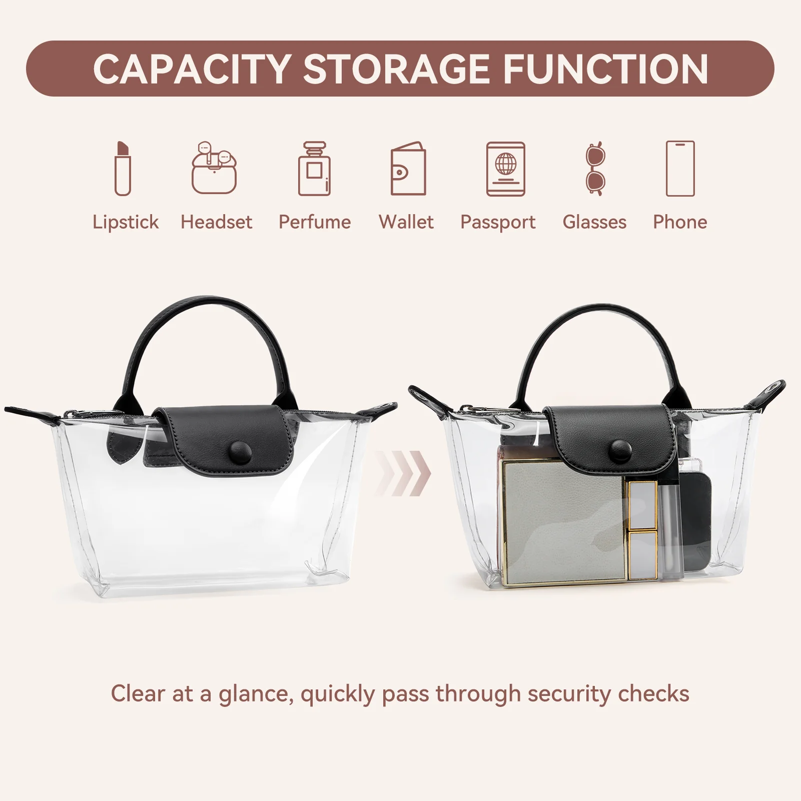 Clear Stadium Approved Crossbody Handbags For Concerts Sports Events - Image 12