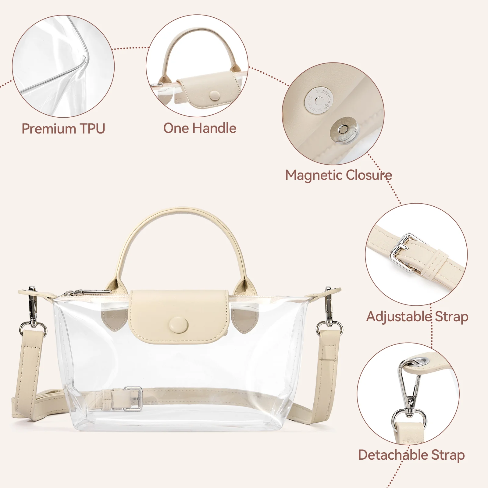Clear Stadium Approved Crossbody Handbags For Concerts Sports Events - Image 20