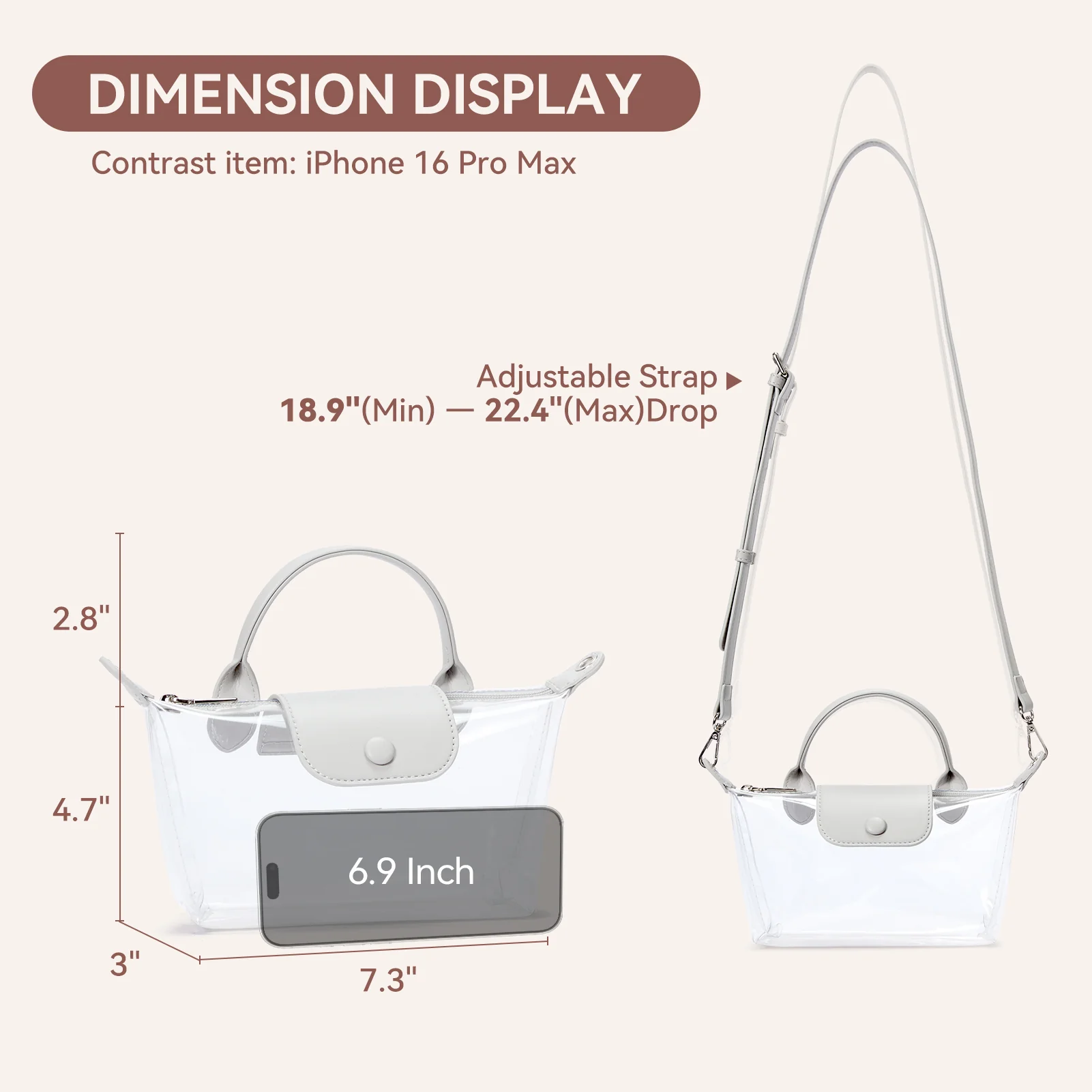 Clear Stadium Approved Crossbody Handbags For Concerts Sports Events - Image 24