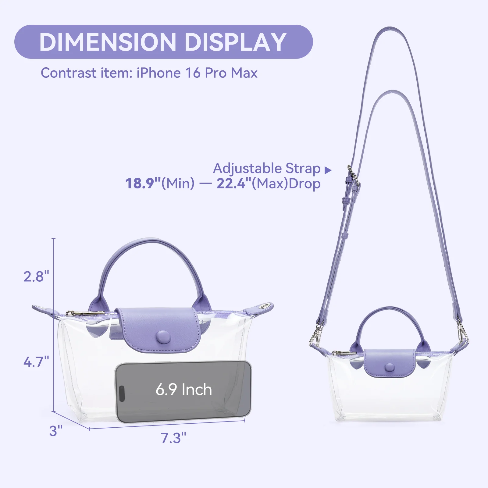 Clear Stadium Approved Crossbody Handbags For Concerts Sports Events - Image 31