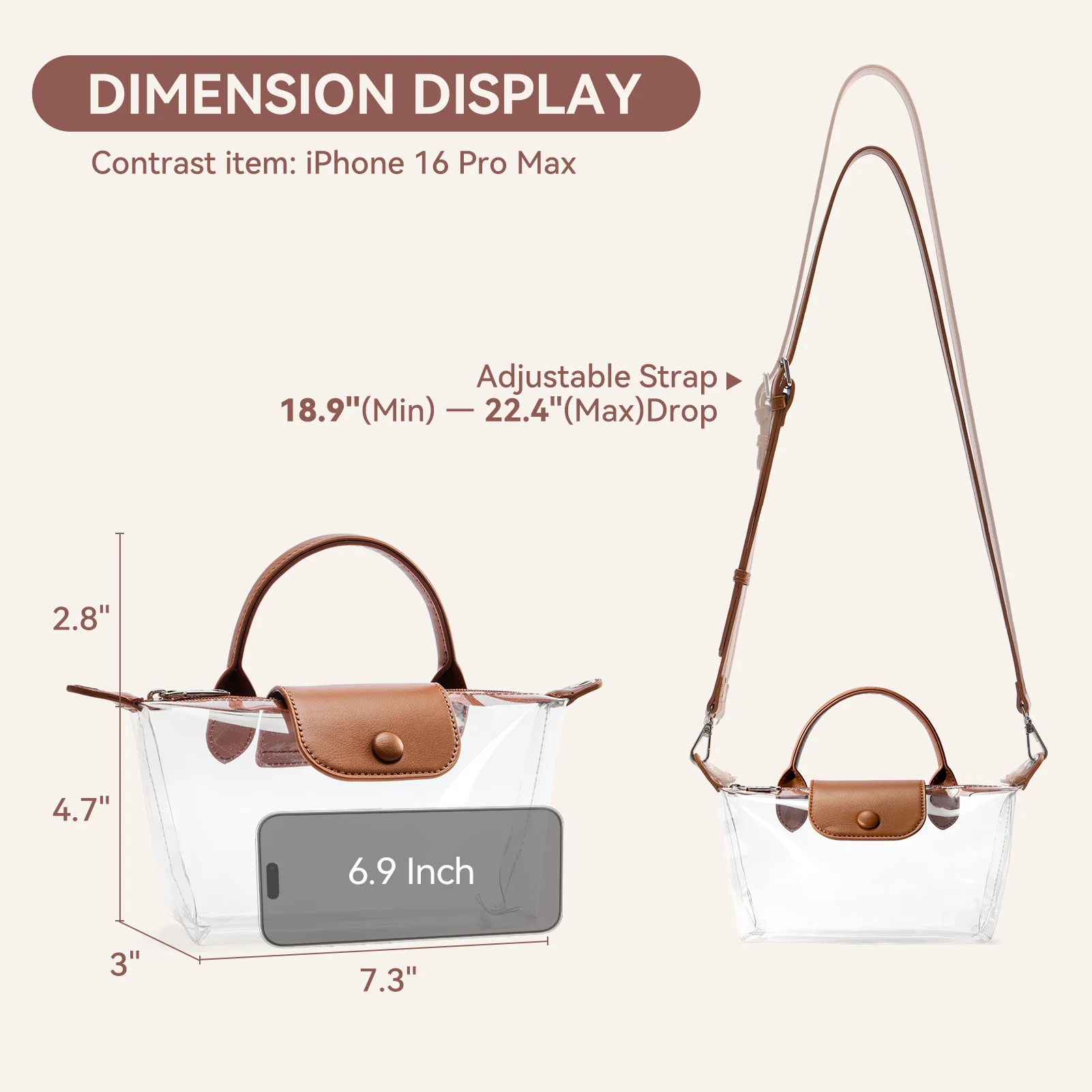 Clear Stadium Approved Crossbody Handbags For Concerts Sports Events - Image 4