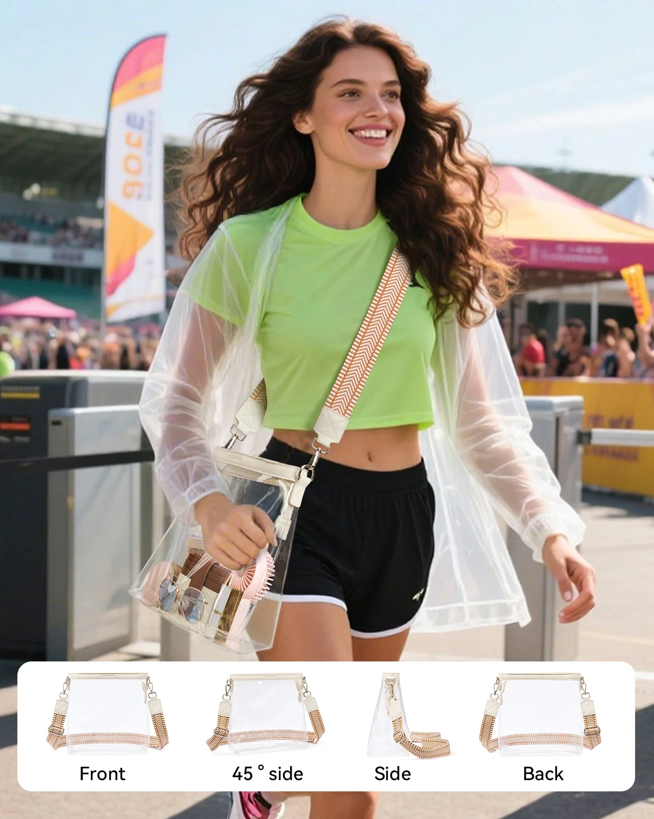 Clear Stadium Crossbody Shoulder Bag — Concert & Festival Approved - Image 11