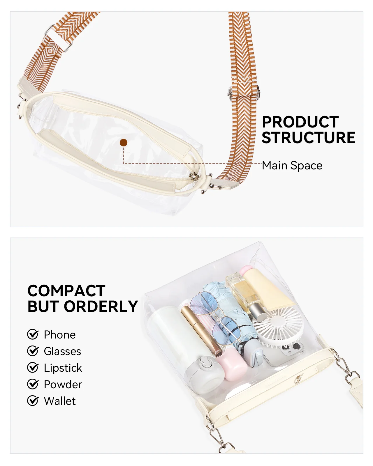 Clear Stadium Crossbody Shoulder Bag — Concert & Festival Approved - Image 12