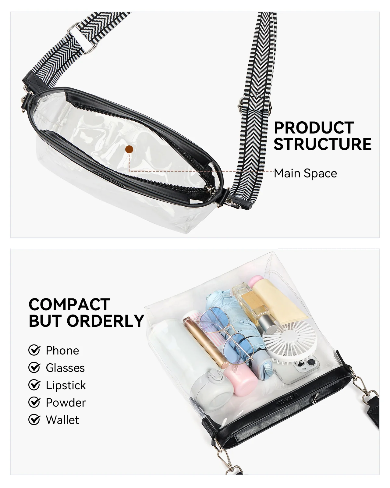 Clear Stadium Crossbody Shoulder Bag — Concert & Festival Approved - Image 18