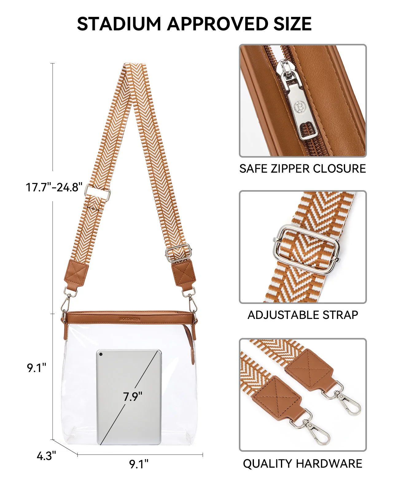 Clear Stadium Crossbody Shoulder Bag — Concert & Festival Approved - Image 4
