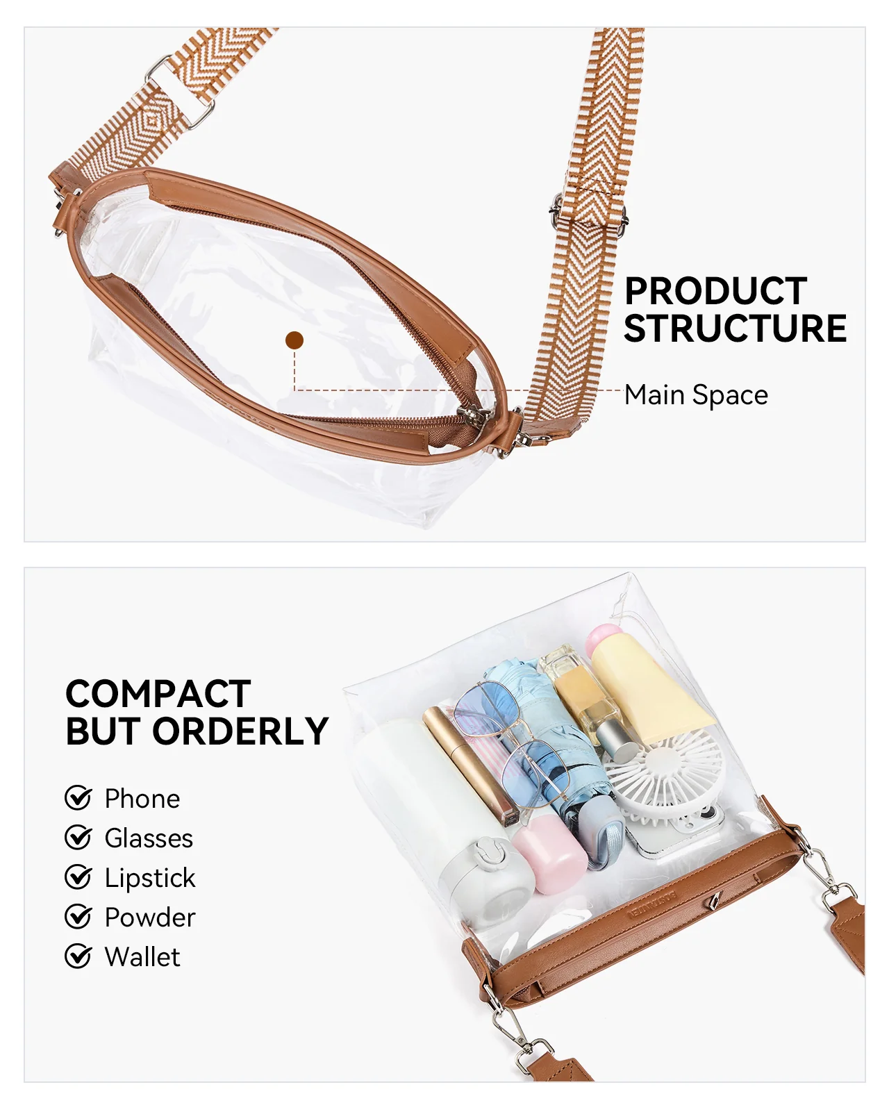 Clear Stadium Crossbody Shoulder Bag — Concert & Festival Approved - Image 6