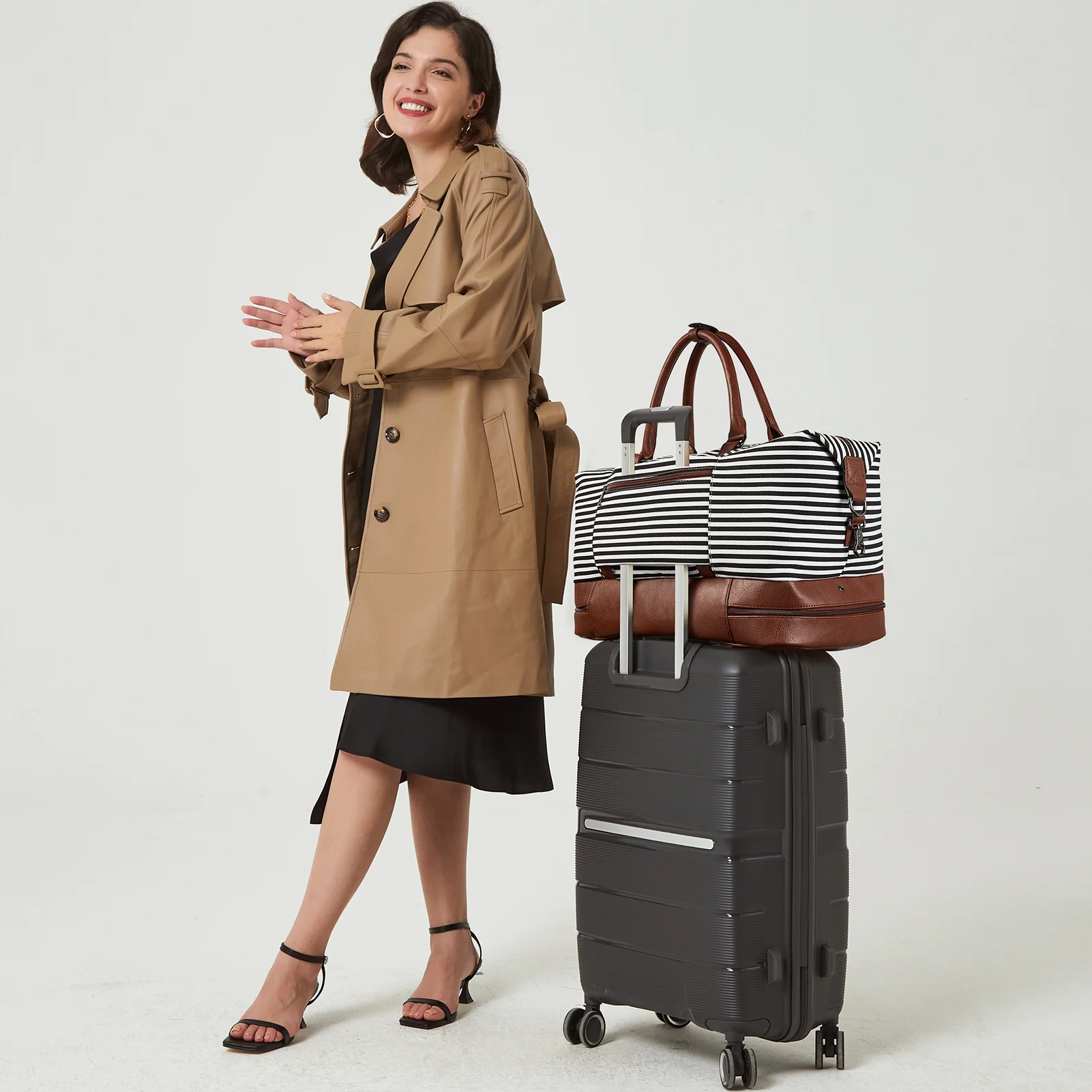 Zenobe Canvas Weekender Bag for Women - Image 11