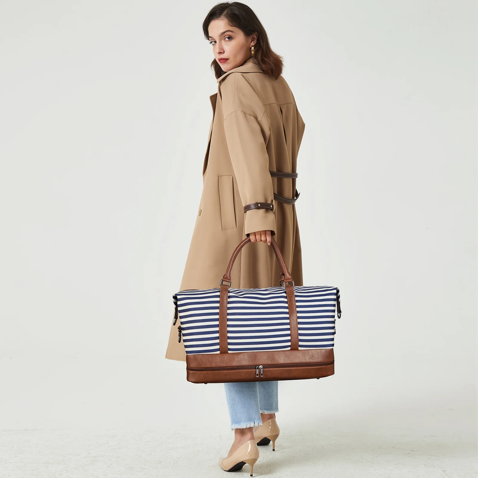 Zenobe Canvas Weekender Bag for Women - Image 20