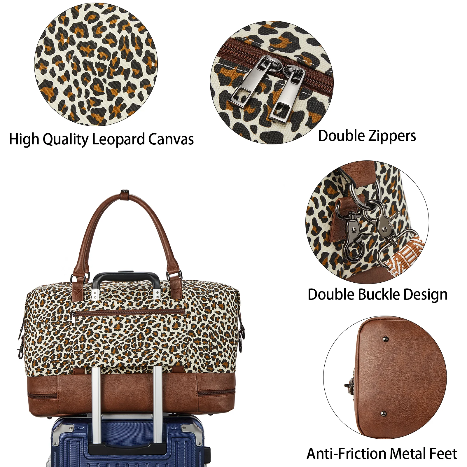 Zenobe Canvas Weekender Bag for Women - Image 27