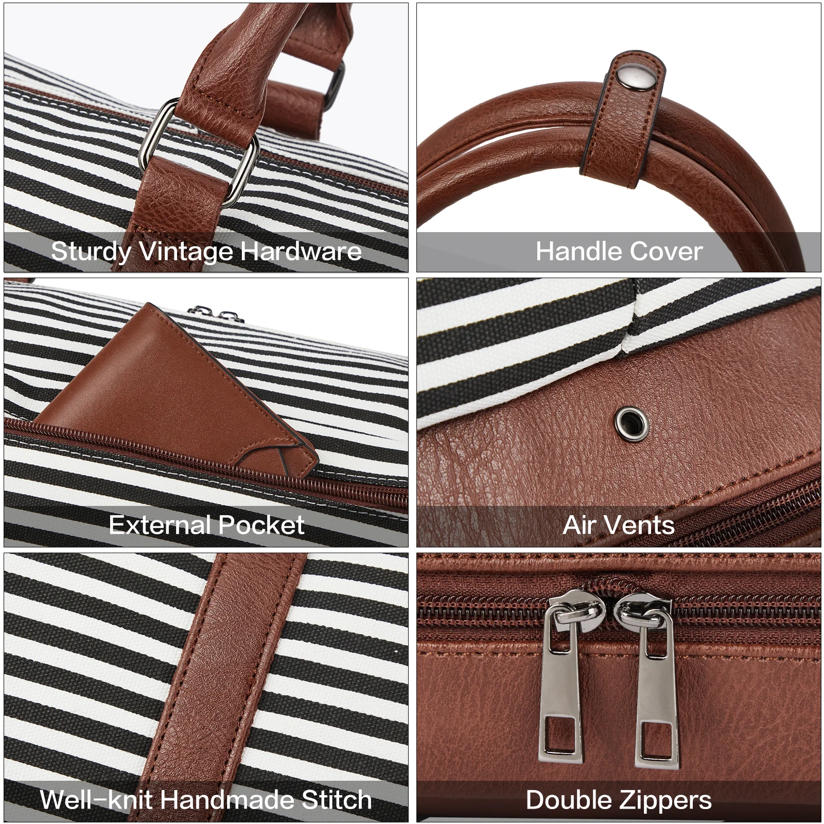 Zenobe Canvas Weekender Bag for Women - Image 29