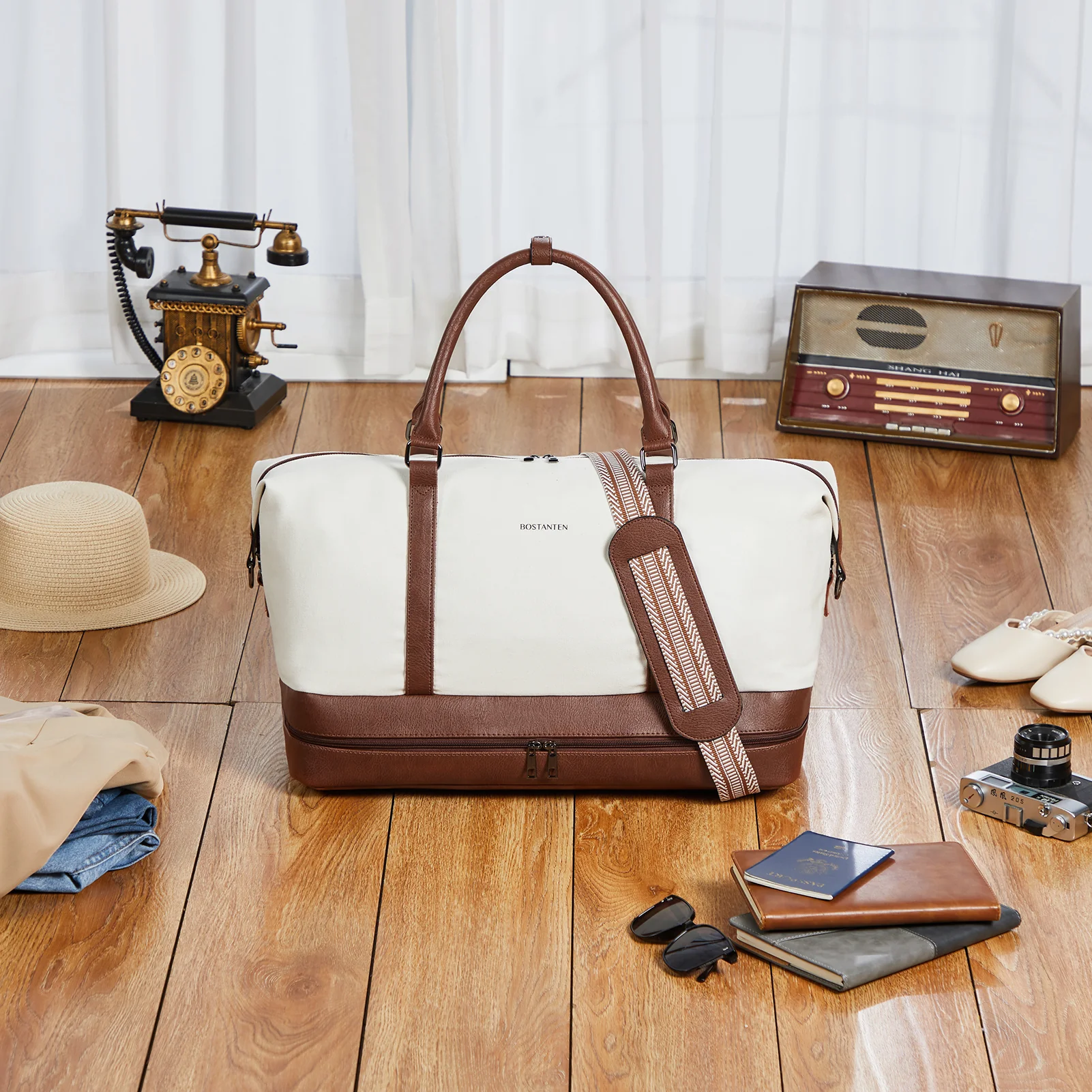 Zenobe Canvas Weekender Bag for Women - Image 3