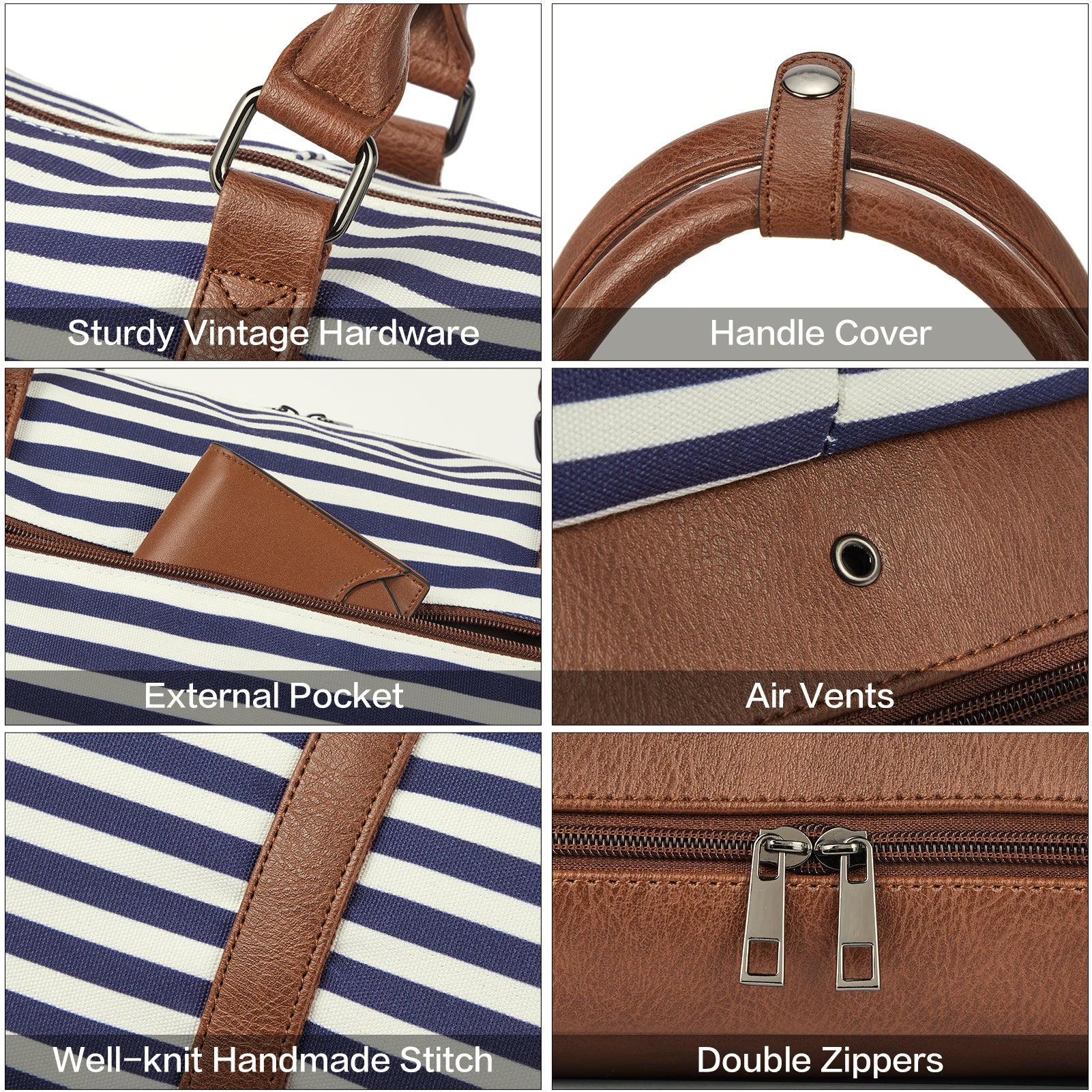 Zenobe Canvas Weekender Bag for Women - Image 33