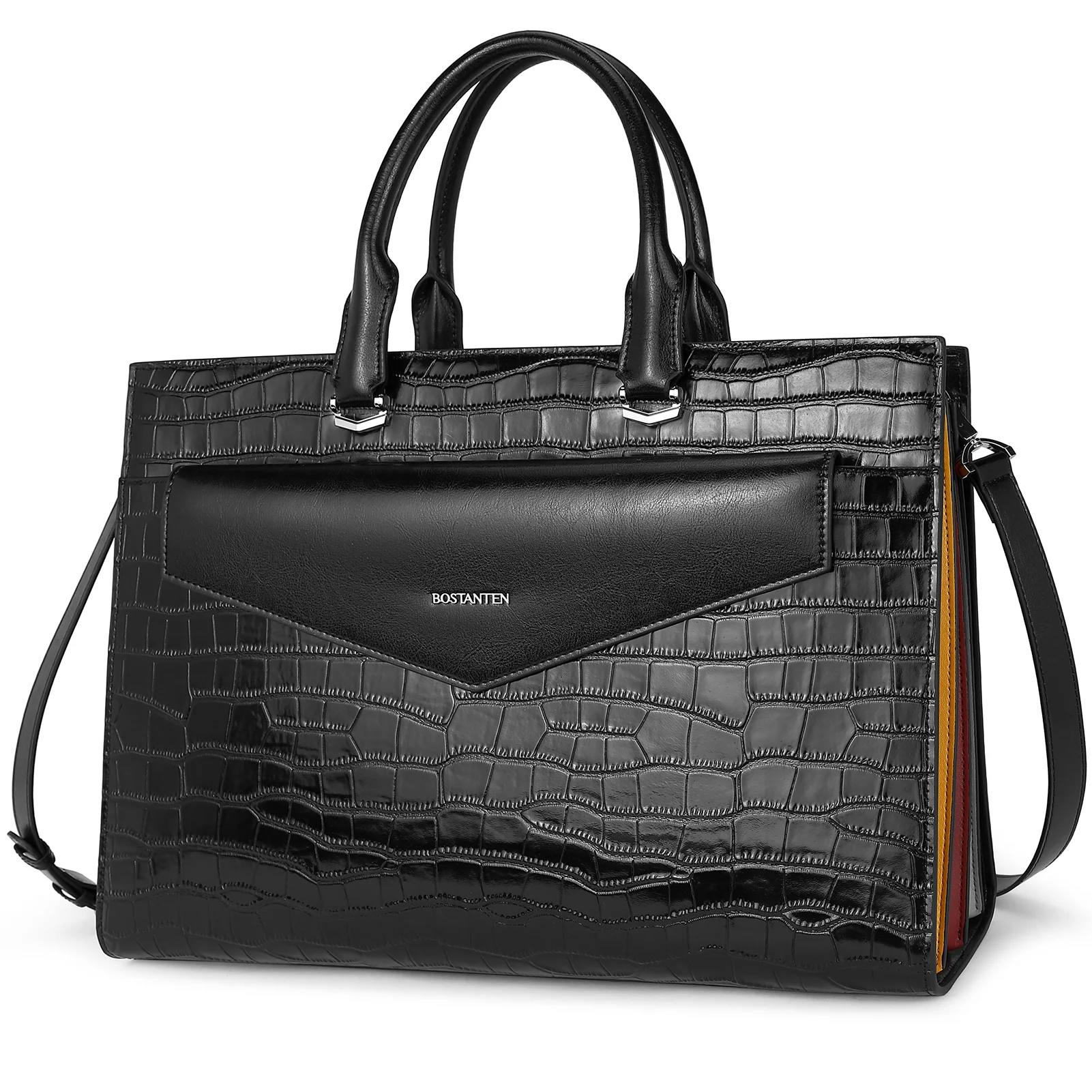 Glora Crocodile Slim Computer Briefcase For Professional Women - Image 10