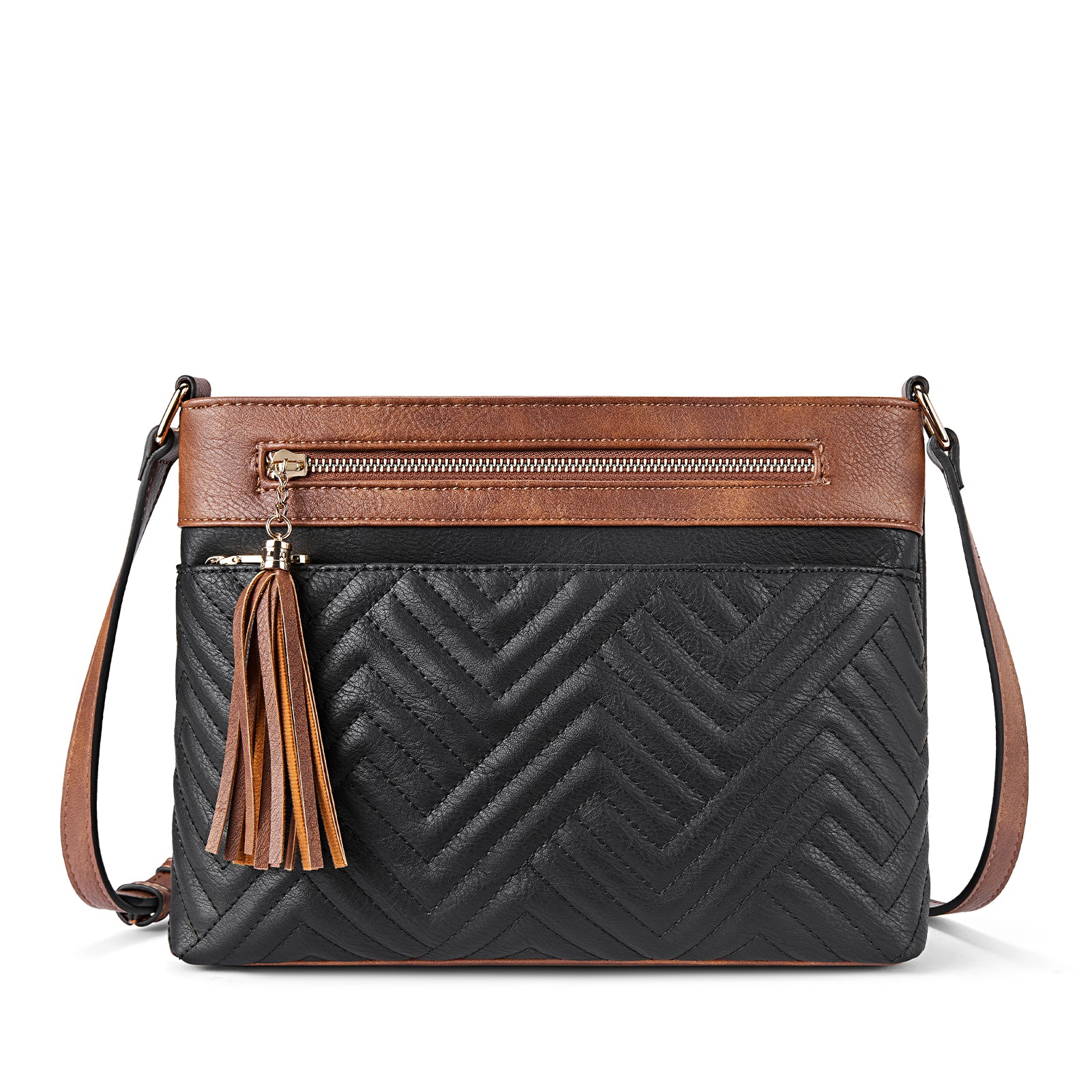 Nola Quilted Trendy Tassel Crossbody Shoulder Bag - Image 10
