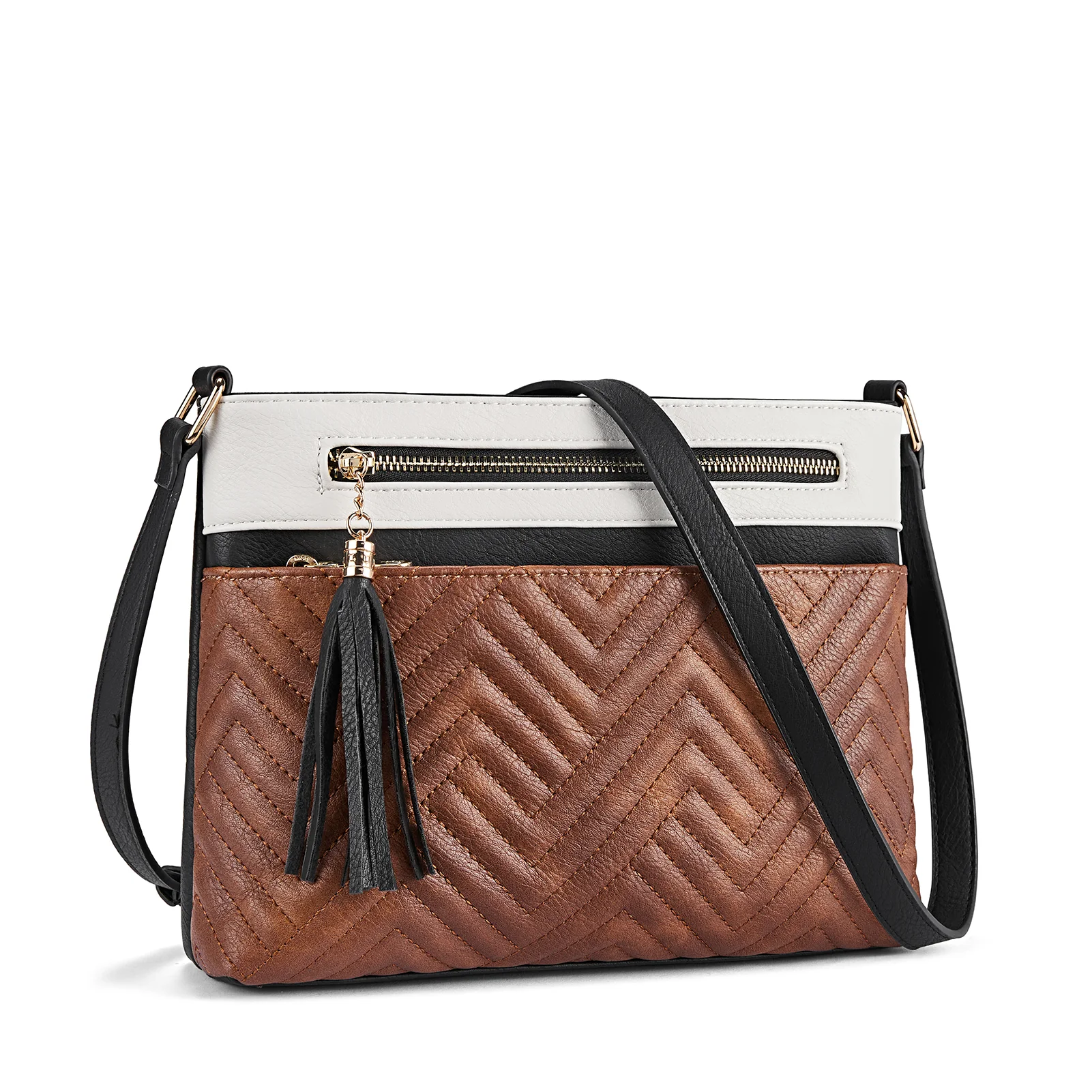 Nola Quilted Trendy Tassel Crossbody Shoulder Bag - Image 15