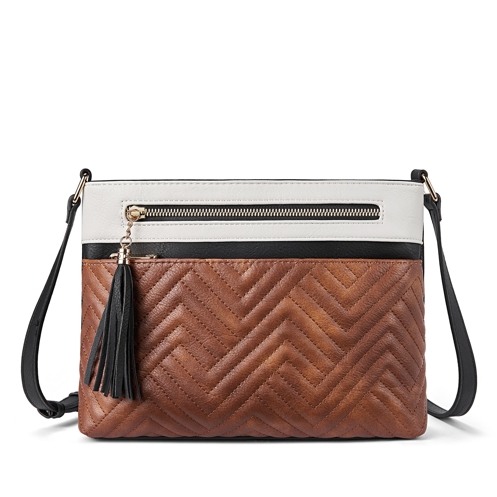 Nola Quilted Trendy Tassel Crossbody Shoulder Bag - Image 17