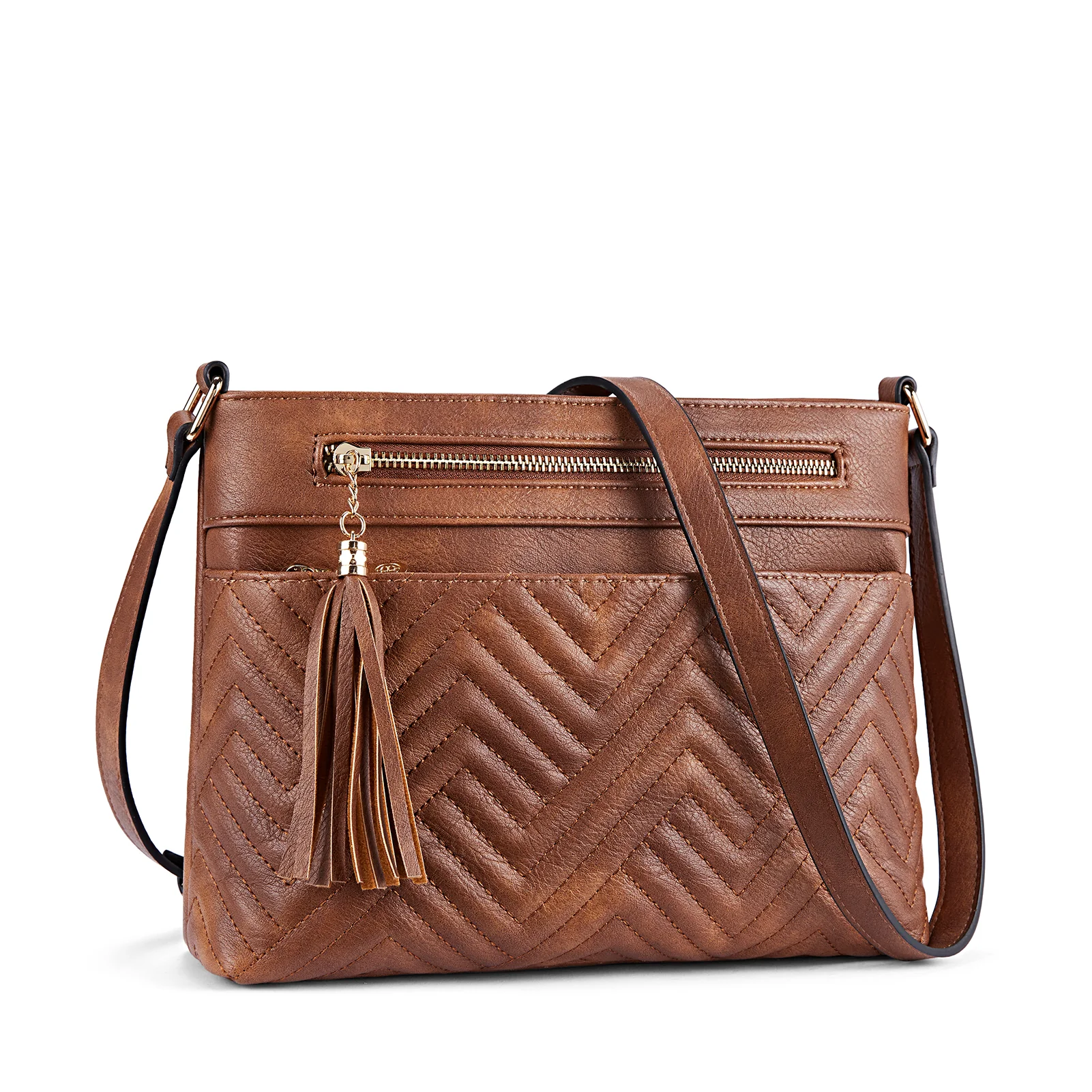 Nola Quilted Trendy Tassel Crossbody Shoulder Bag - Image 22