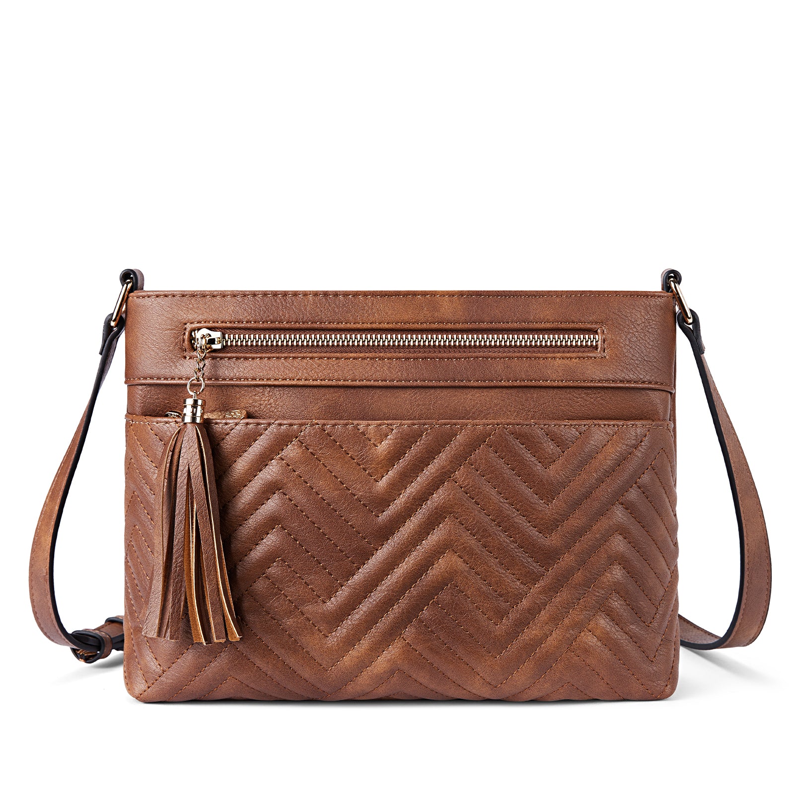 Nola Quilted Trendy Tassel Crossbody Shoulder Bag - Image 24