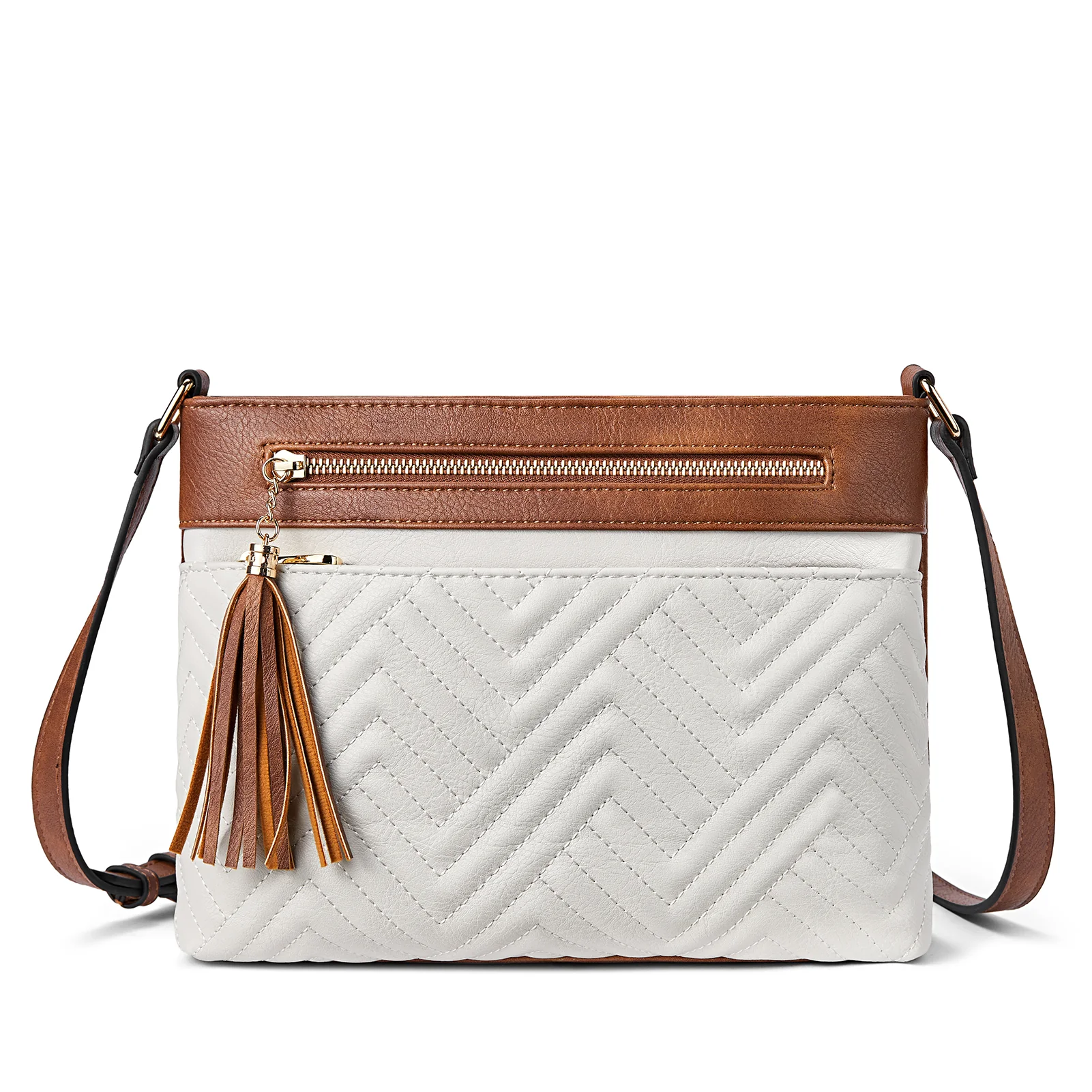 Nola Quilted Trendy Tassel Crossbody Shoulder Bag - Image 3