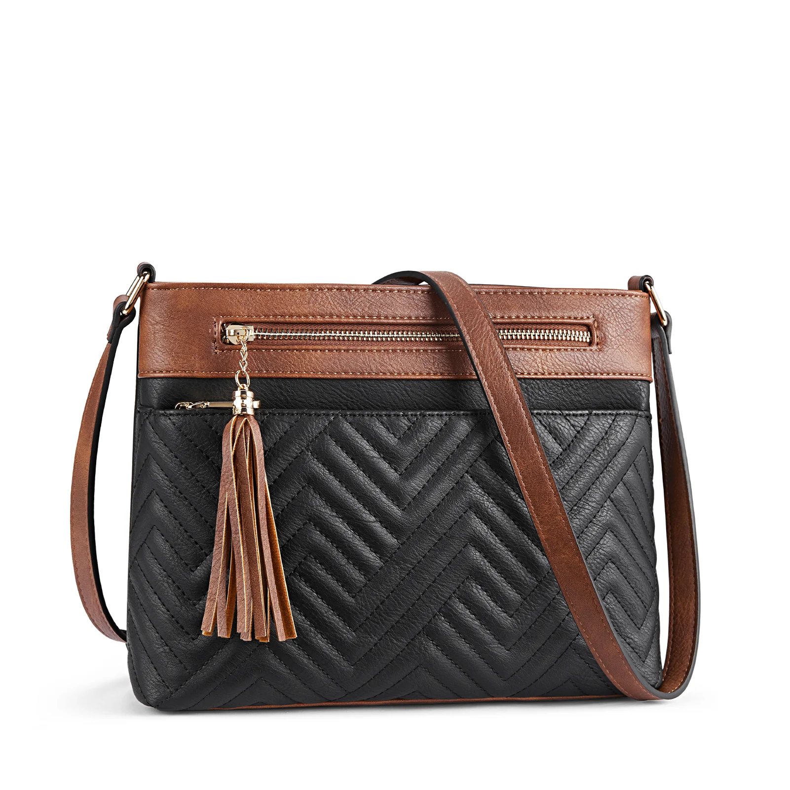 Nola Quilted Trendy Tassel Crossbody Shoulder Bag - Image 8