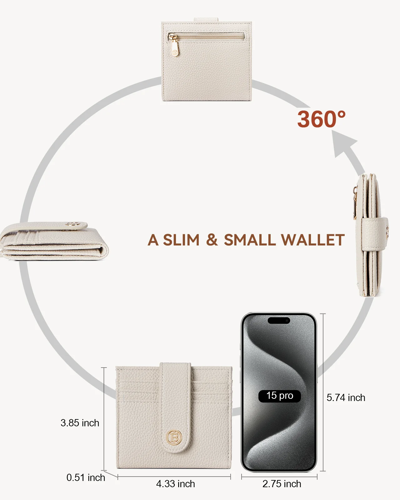 Lomy Slim Bifold Wallet – RFID Card Holder with Double Snap Closure - Image 22