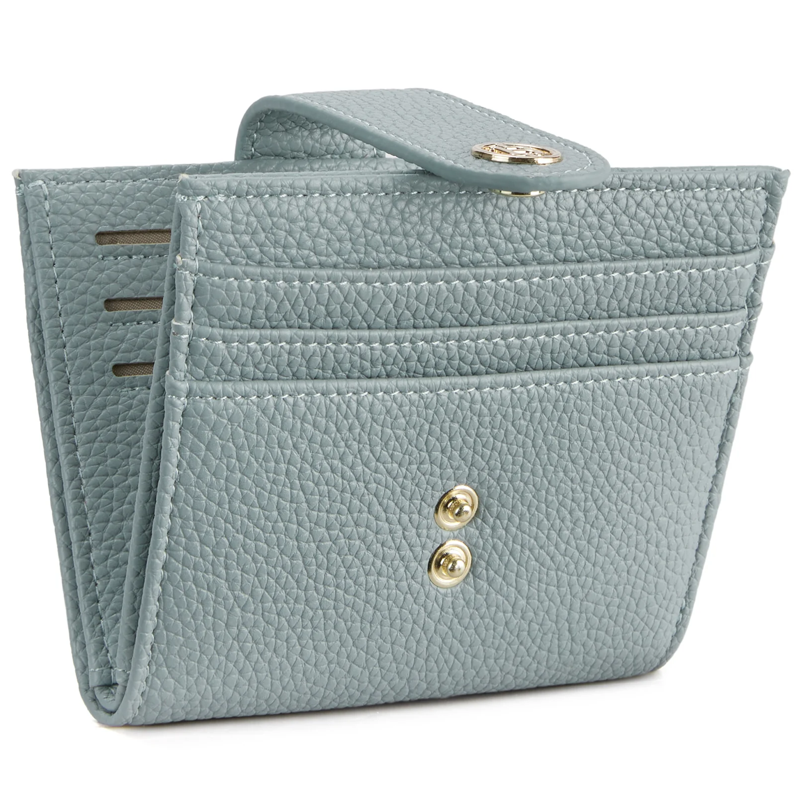 Lomy Slim Bifold Wallet – RFID Card Holder with Double Snap Closure - Image 30