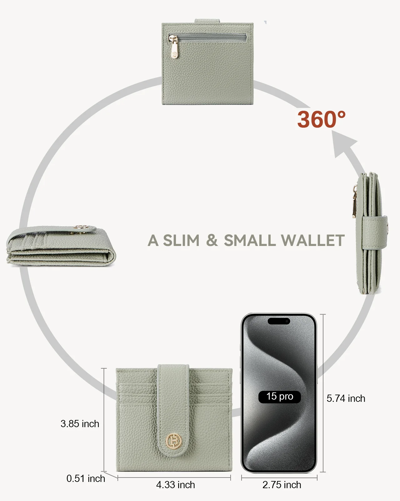 Lomy Slim Bifold Wallet – RFID Card Holder with Double Snap Closure - Image 50