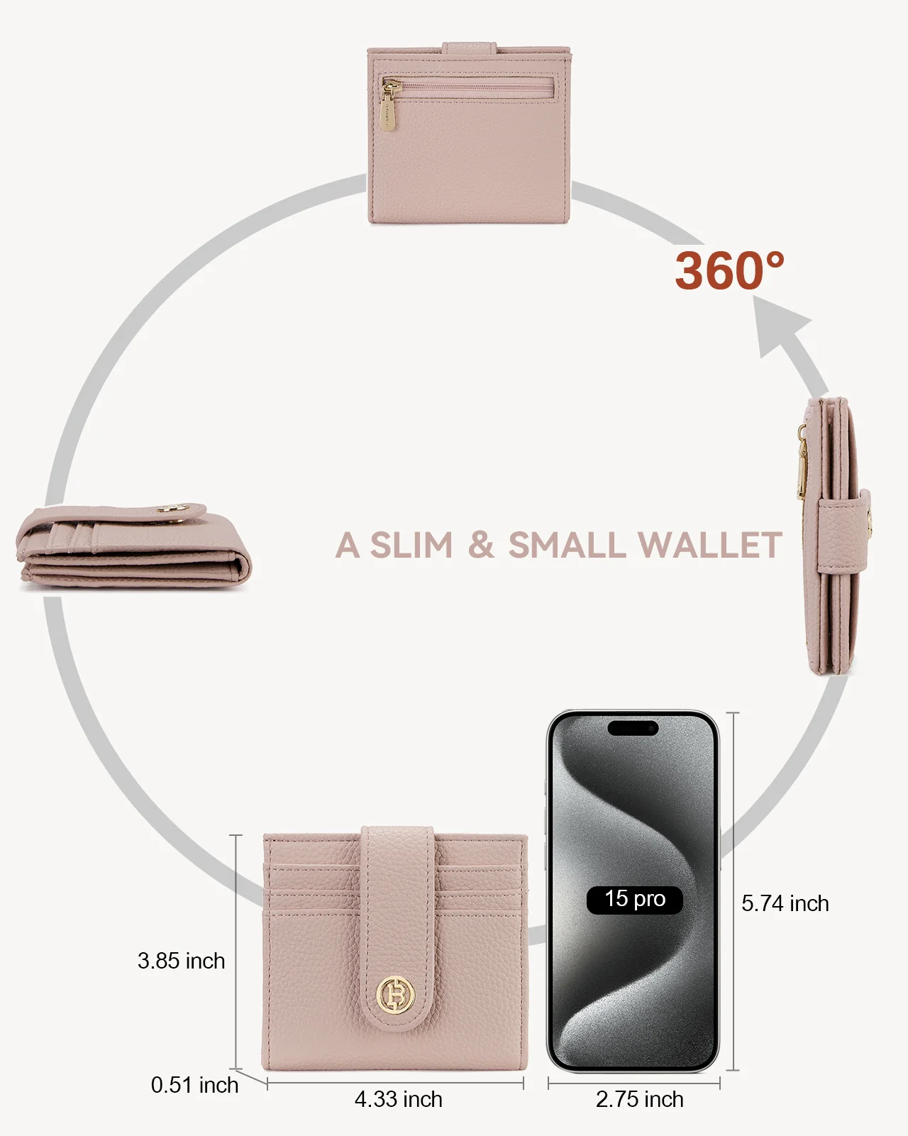 Lomy Slim Bifold Wallet – RFID Card Holder with Double Snap Closure - Image 56