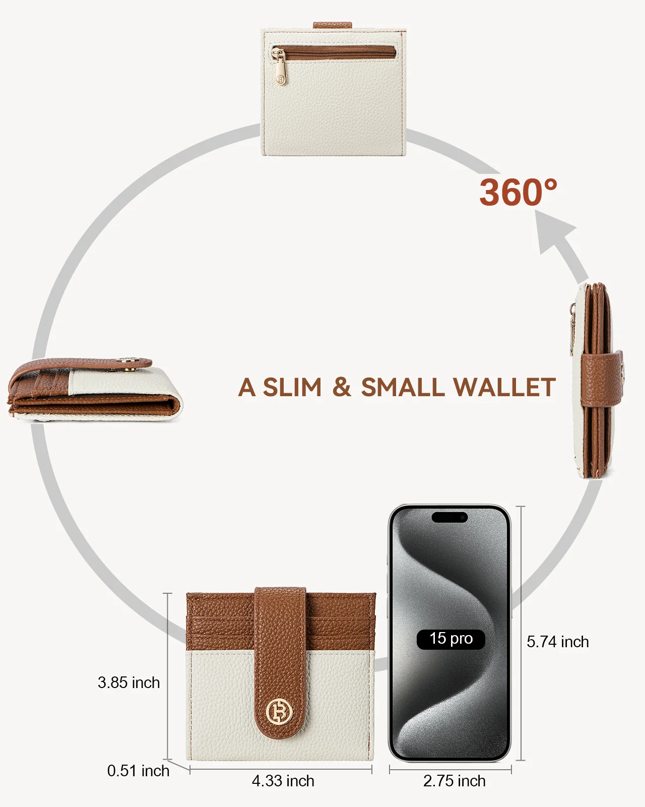 Lomy Slim Bifold Wallet – RFID Card Holder with Double Snap Closure - Image 7