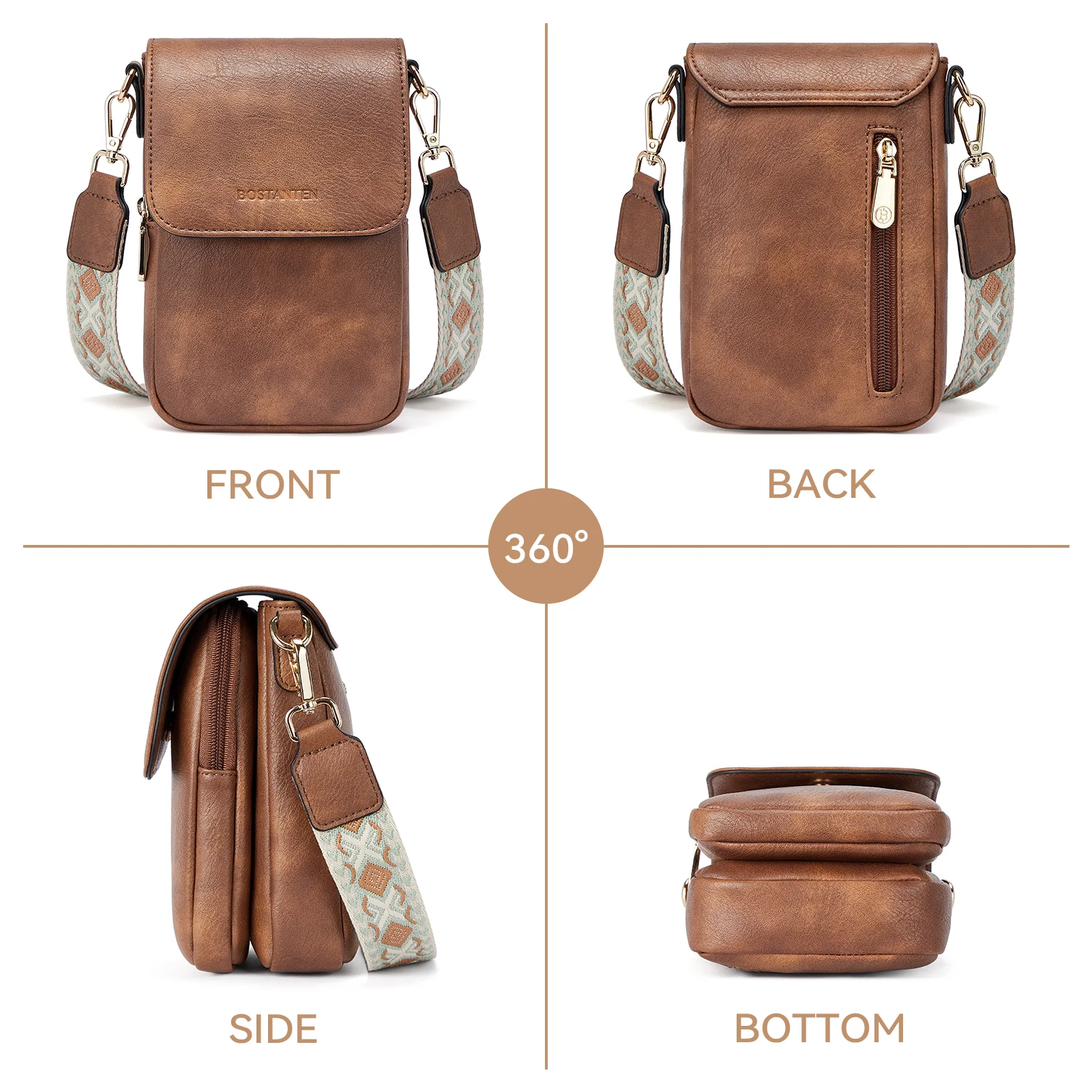 Phone Crossbody Bag –  Diamond Pattern Strap - Image 20