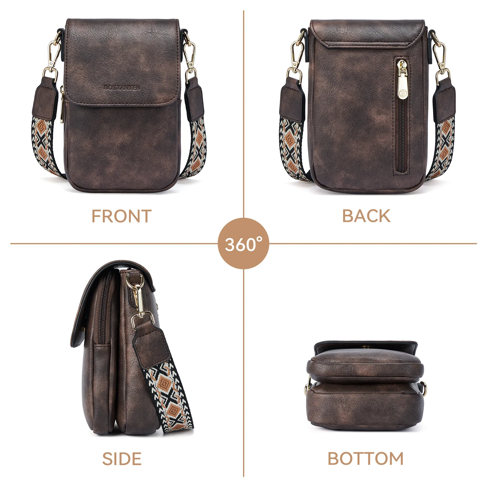 Phone Crossbody Bag –  Diamond Pattern Strap - Image 34