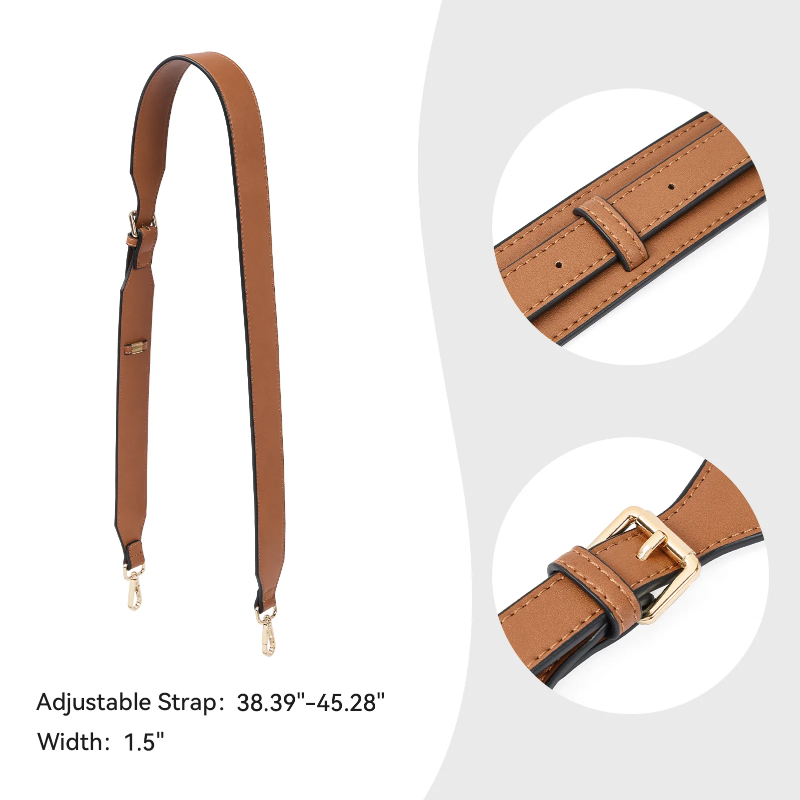 Extra Wide Leather Strap - More Comfortable - Image 4