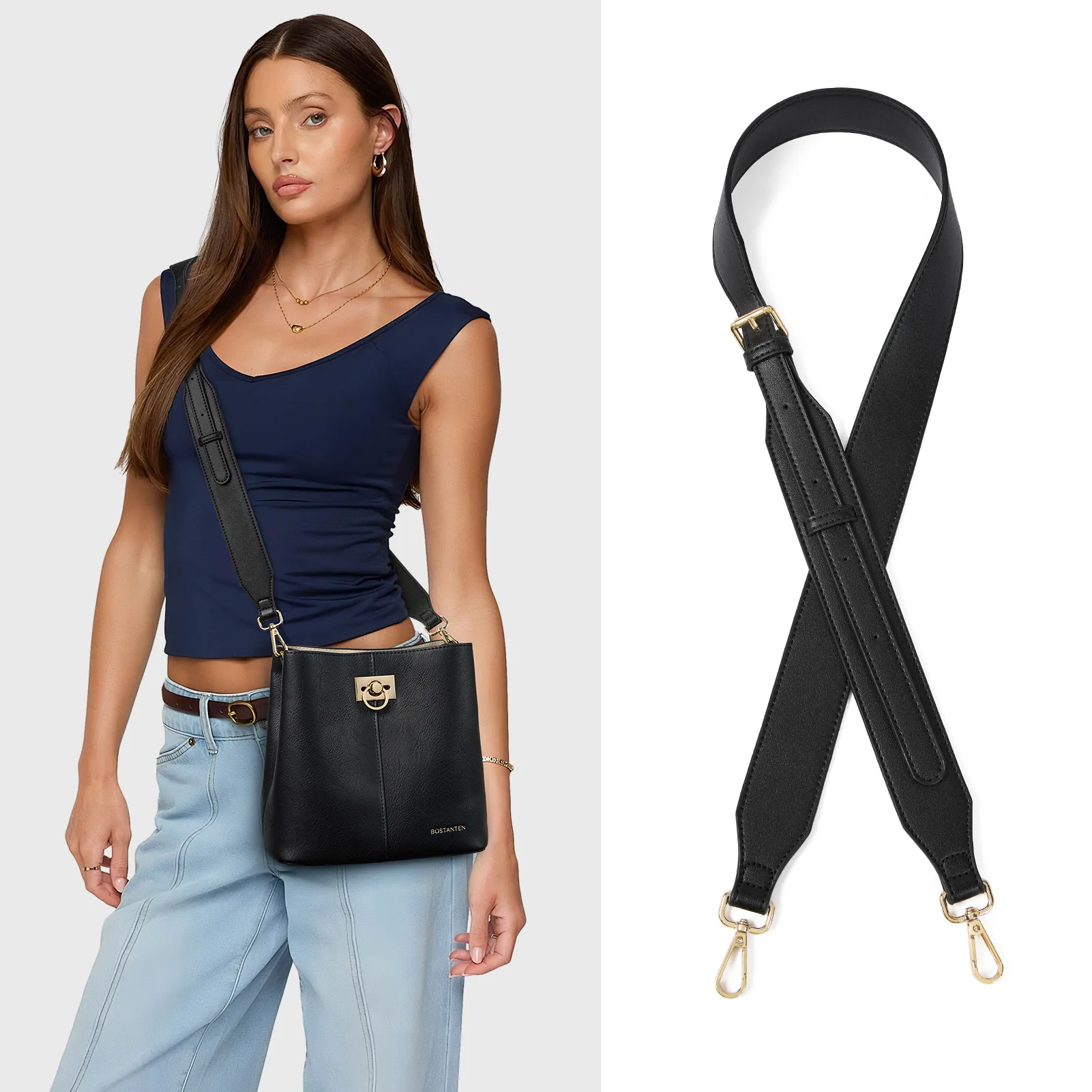 Extra Wide Leather Strap - More Comfortable - Image 7