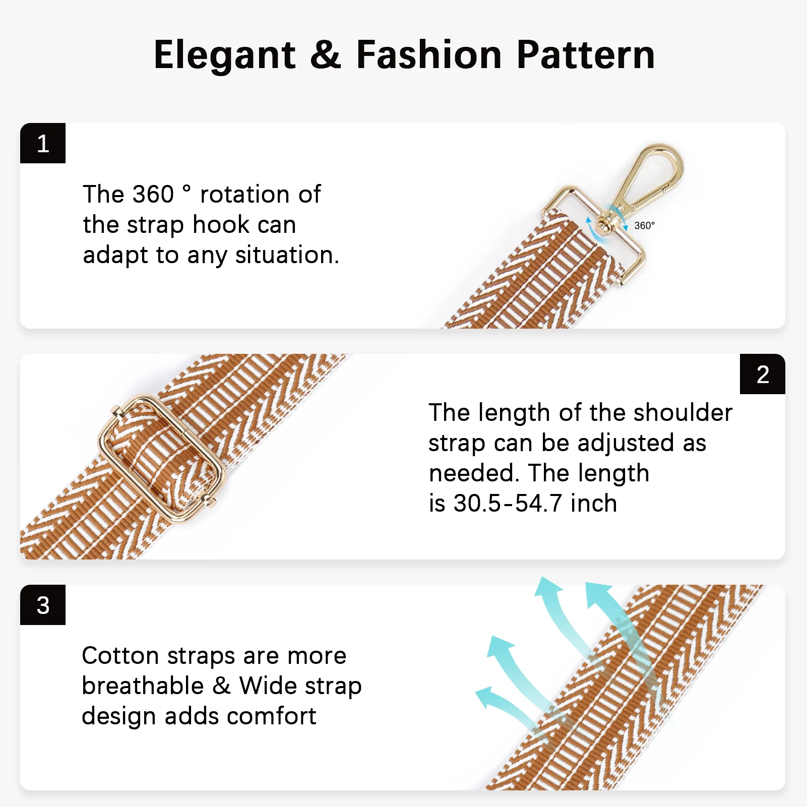 Fashionable and Detachable Wide Shoulder Strap - Image 3