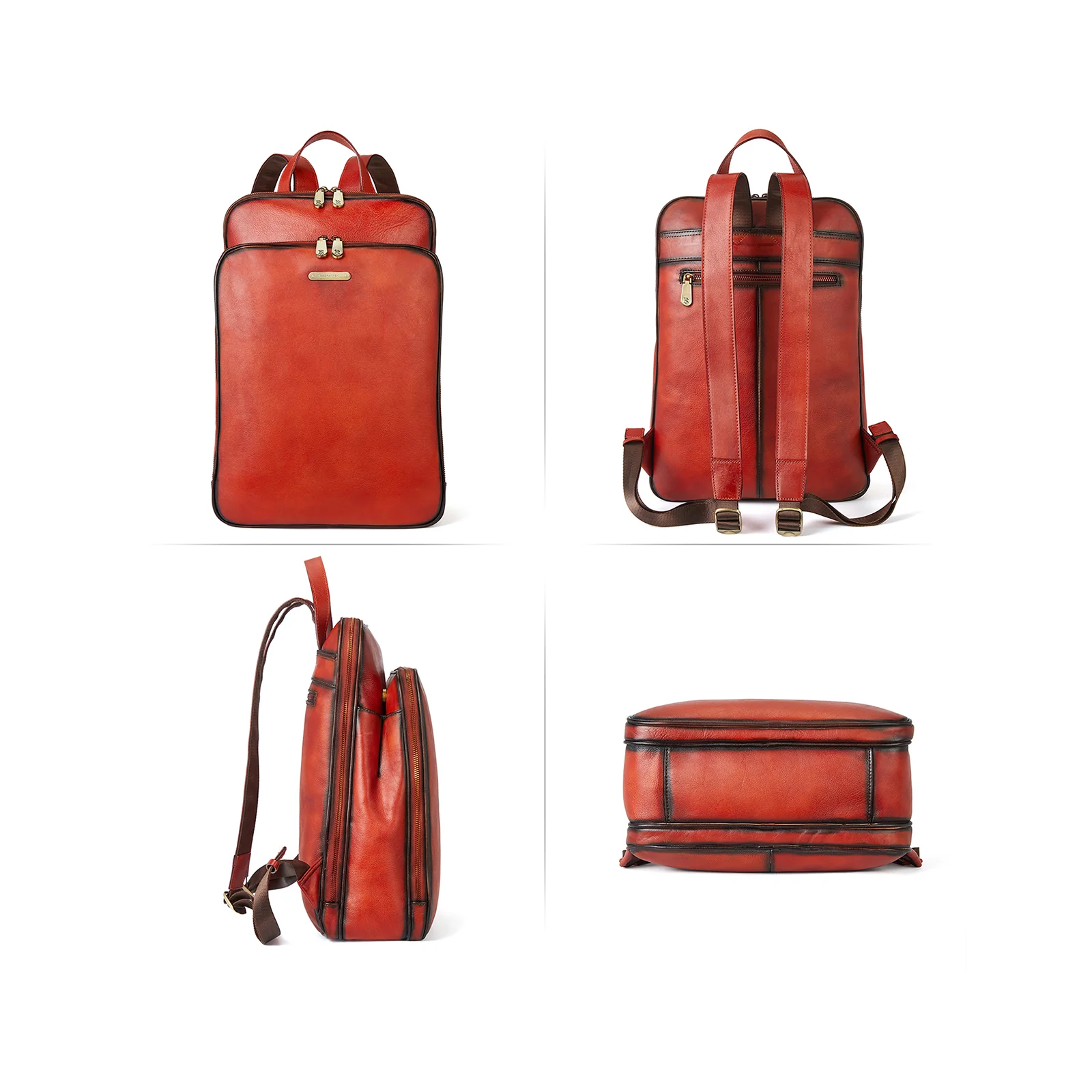 Frida Laptop BagsFor Women 15.6 Inch  — Red Backpack - Image 8