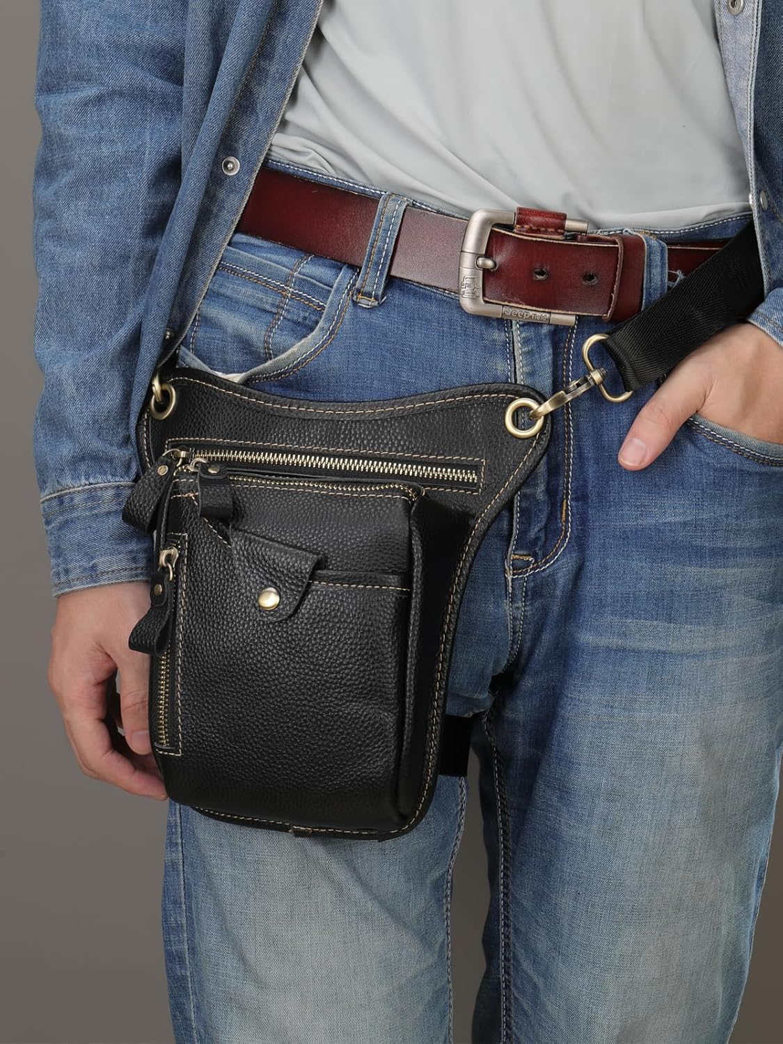 Genuine Leather Belt Bag - Image 2