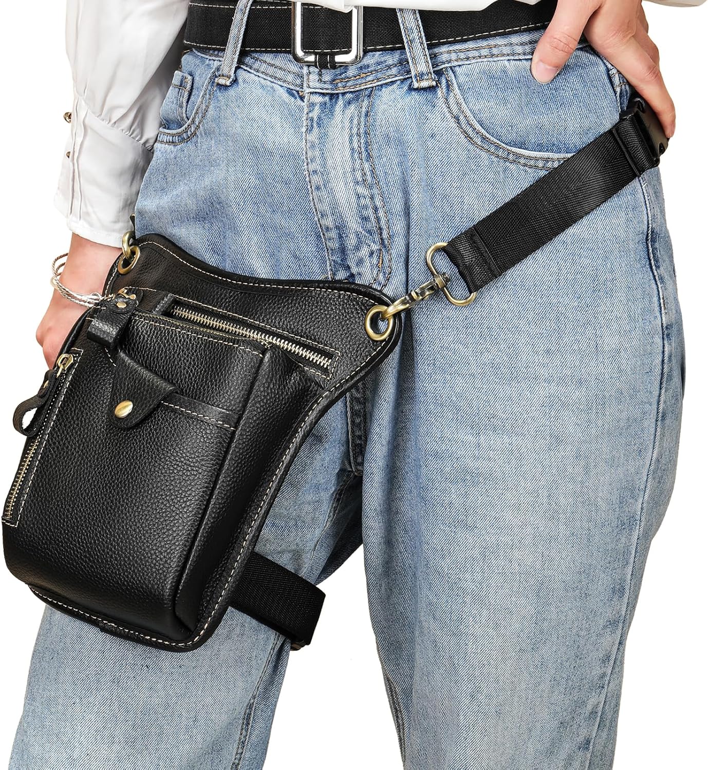 Genuine Leather Belt Bag - Image 3