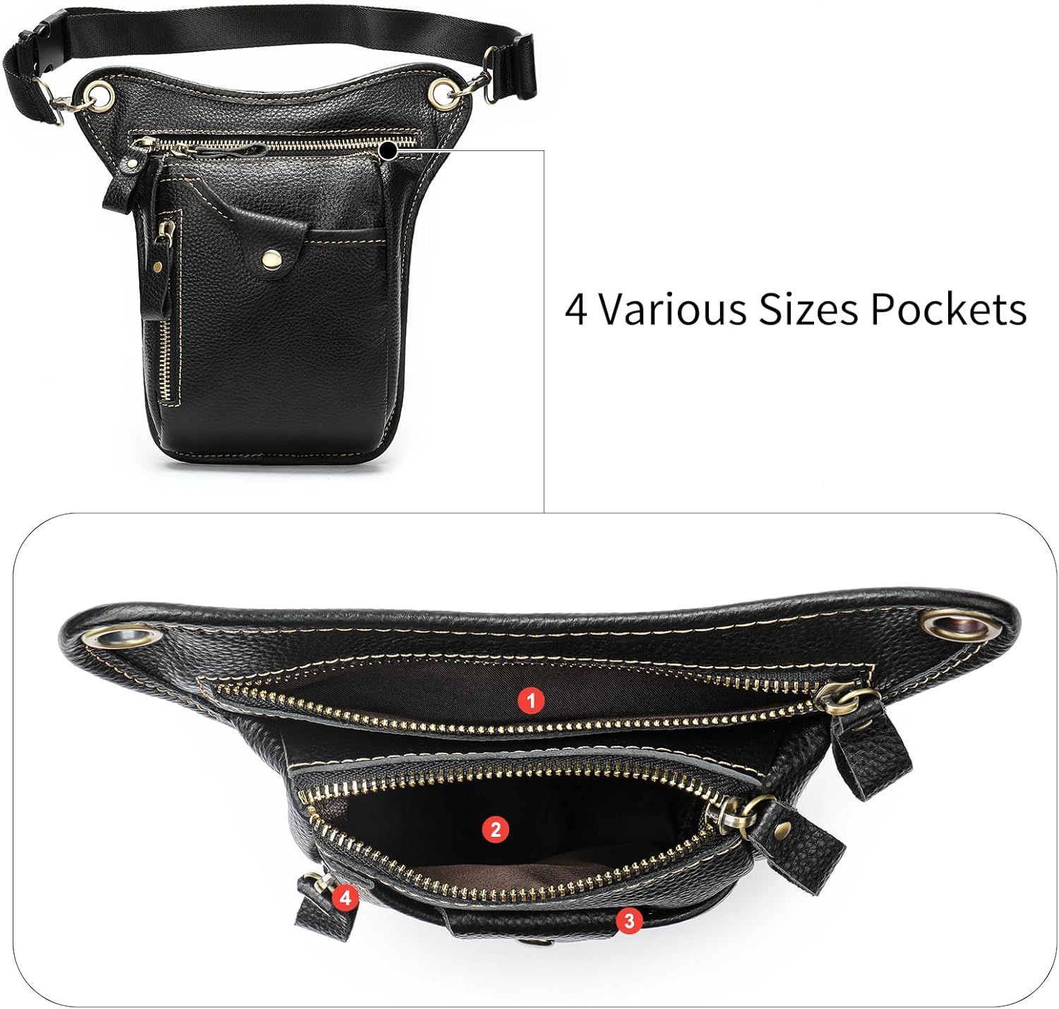 Genuine Leather Belt Bag - Image 6