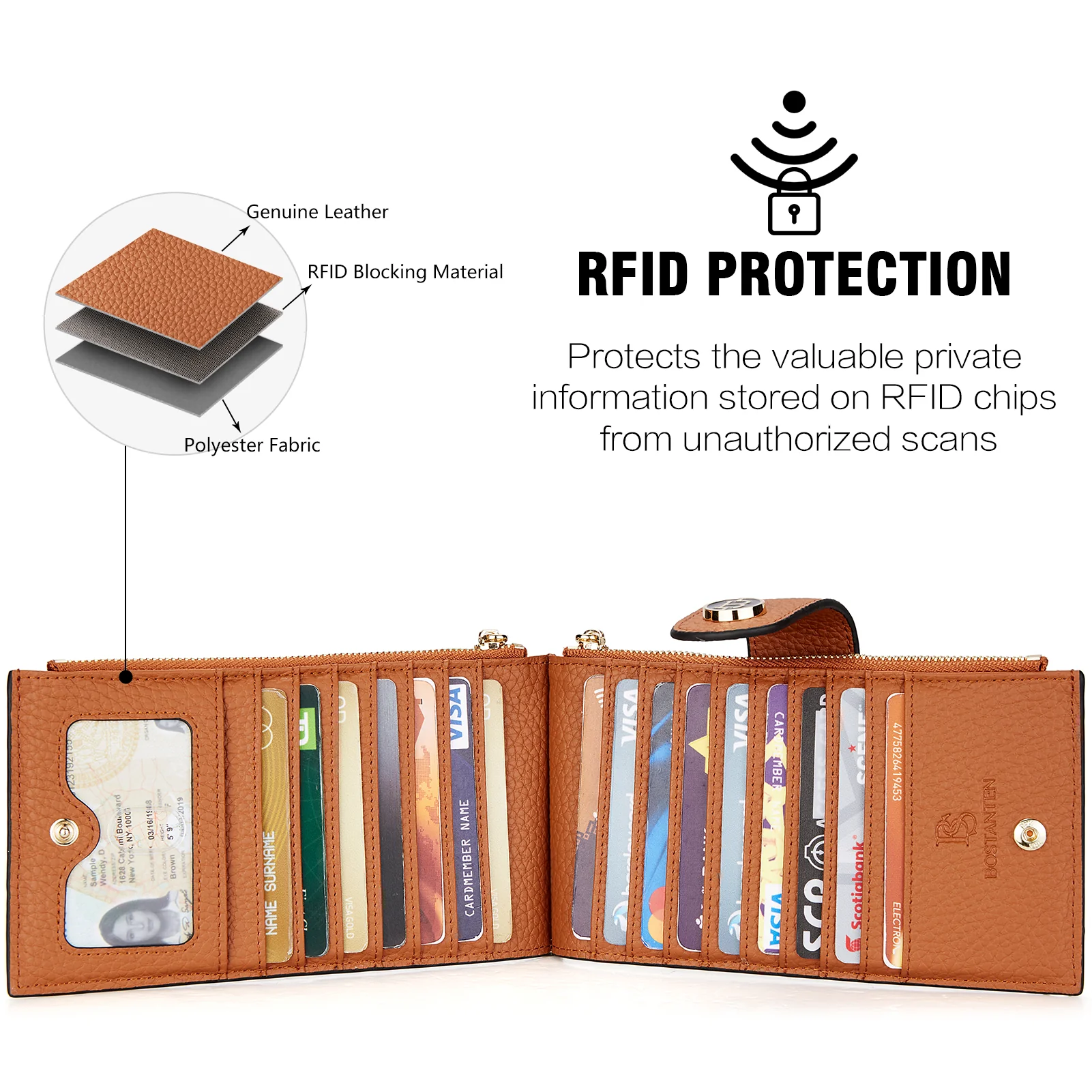 Lomy Leather Slim Wallet — Bifold Purse - Image 17