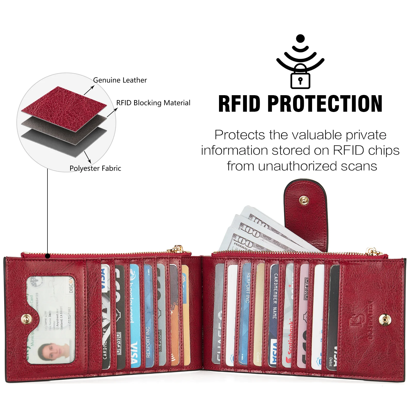Lomy Leather Slim Wallet — Bifold Purse - Image 26