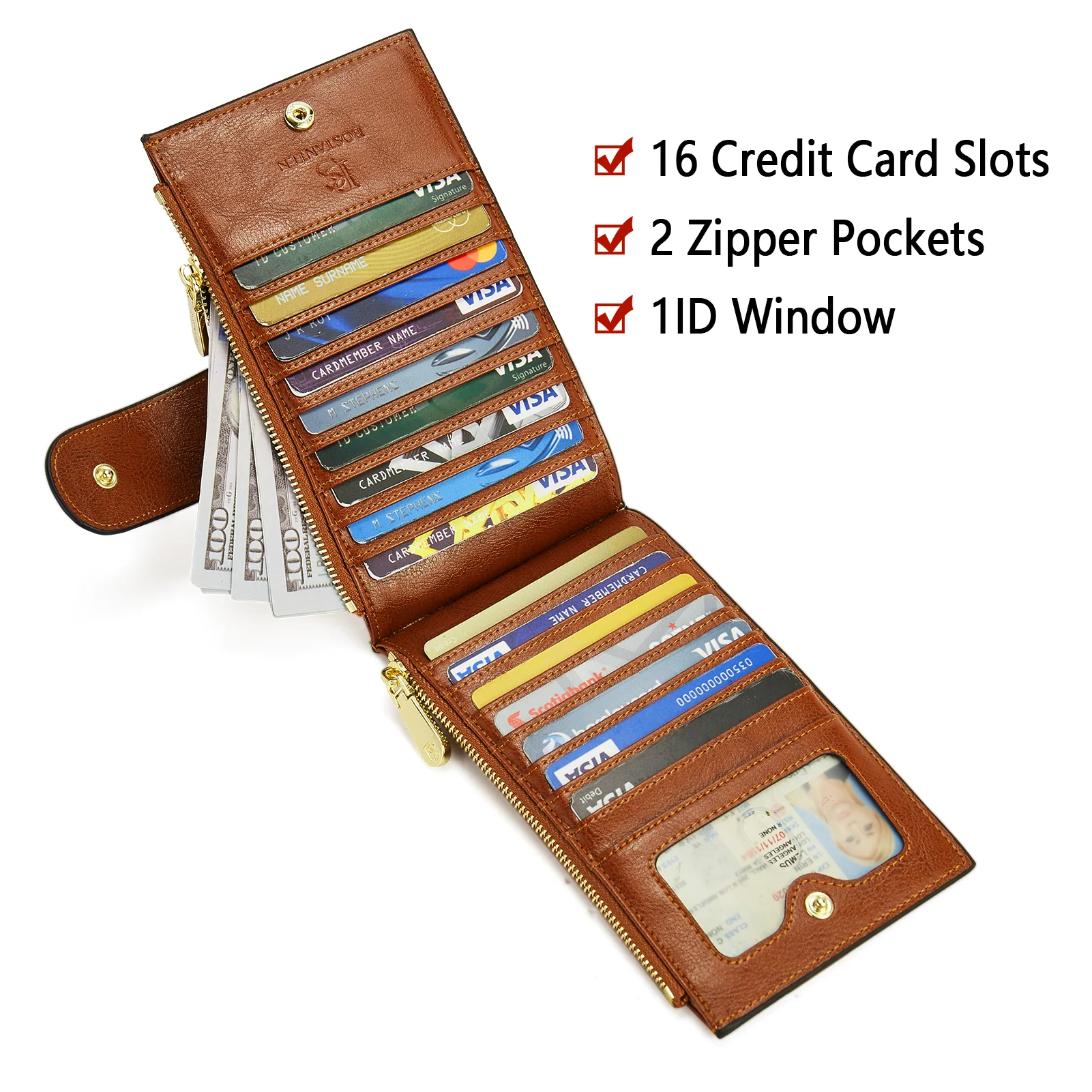 Lomy Leather Slim Wallet — Bifold Purse - Image 37