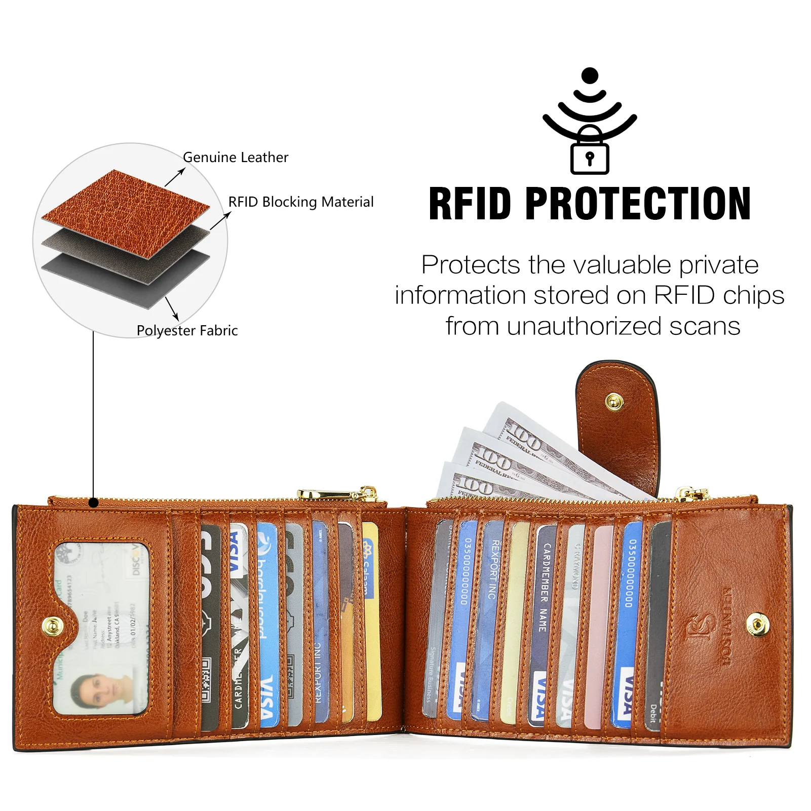 Lomy Leather Slim Wallet — Bifold Purse - Image 42