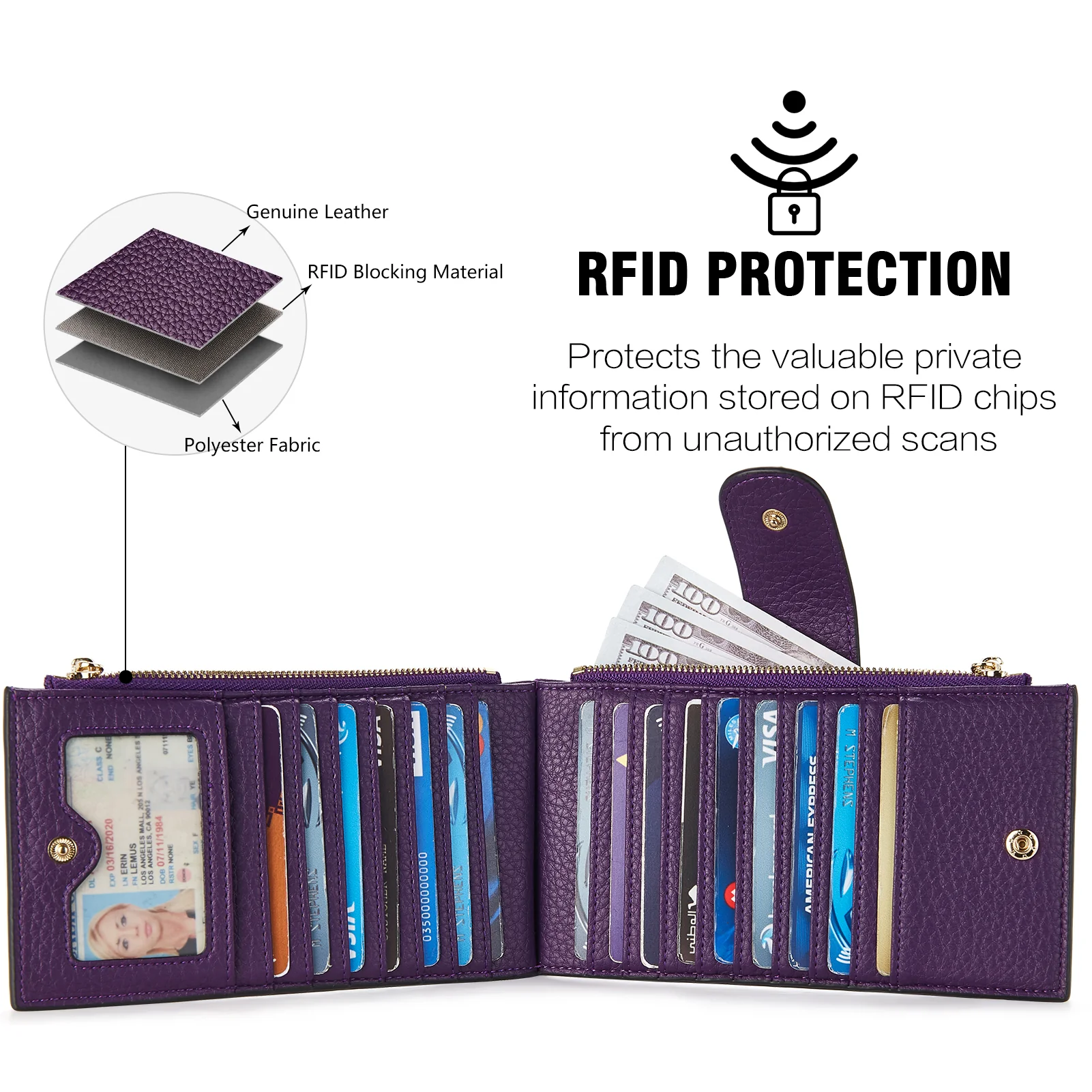 Lomy Leather Slim Wallet — Bifold Purse - Image 49
