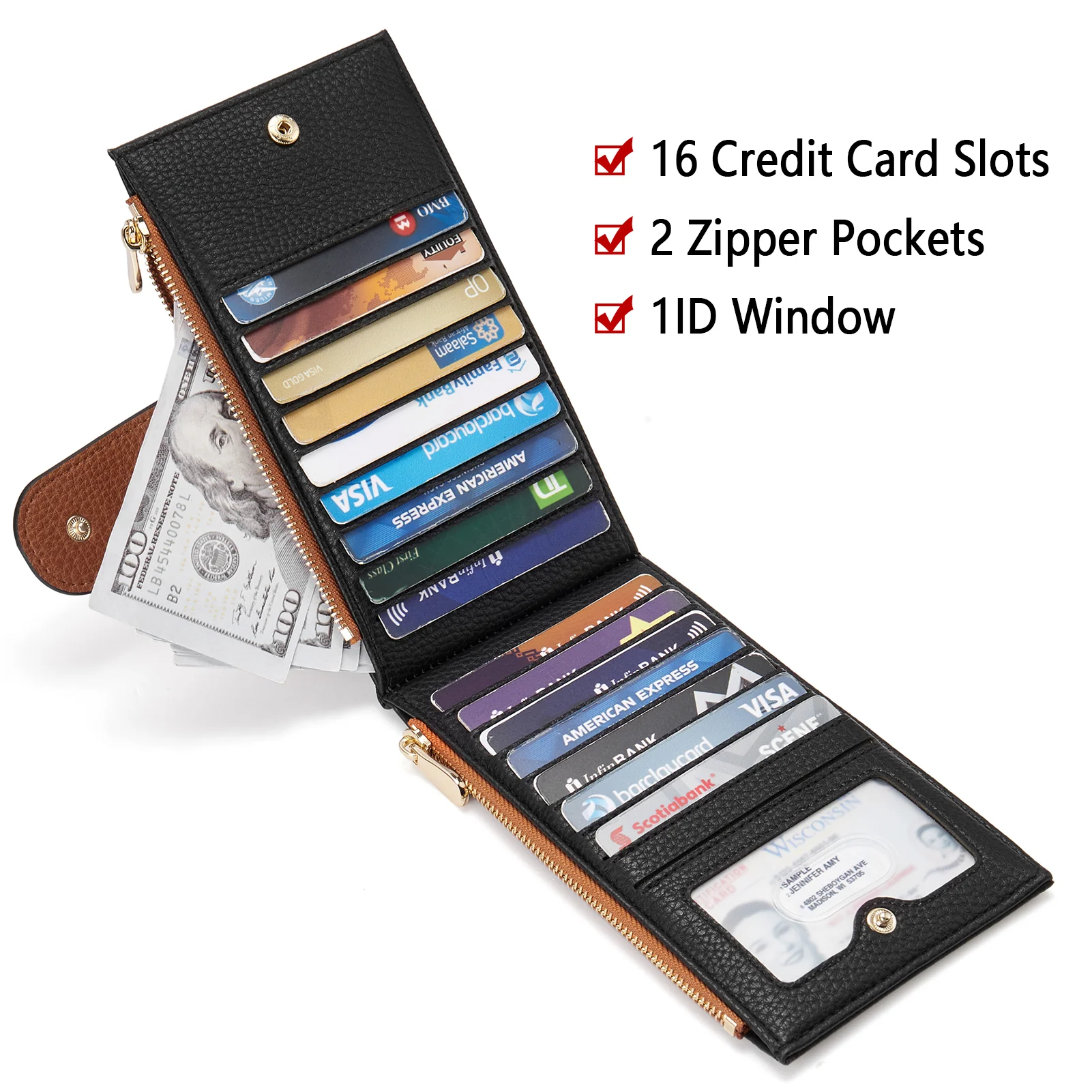 Lomy Leather Slim Wallet — Bifold Purse - Image 70