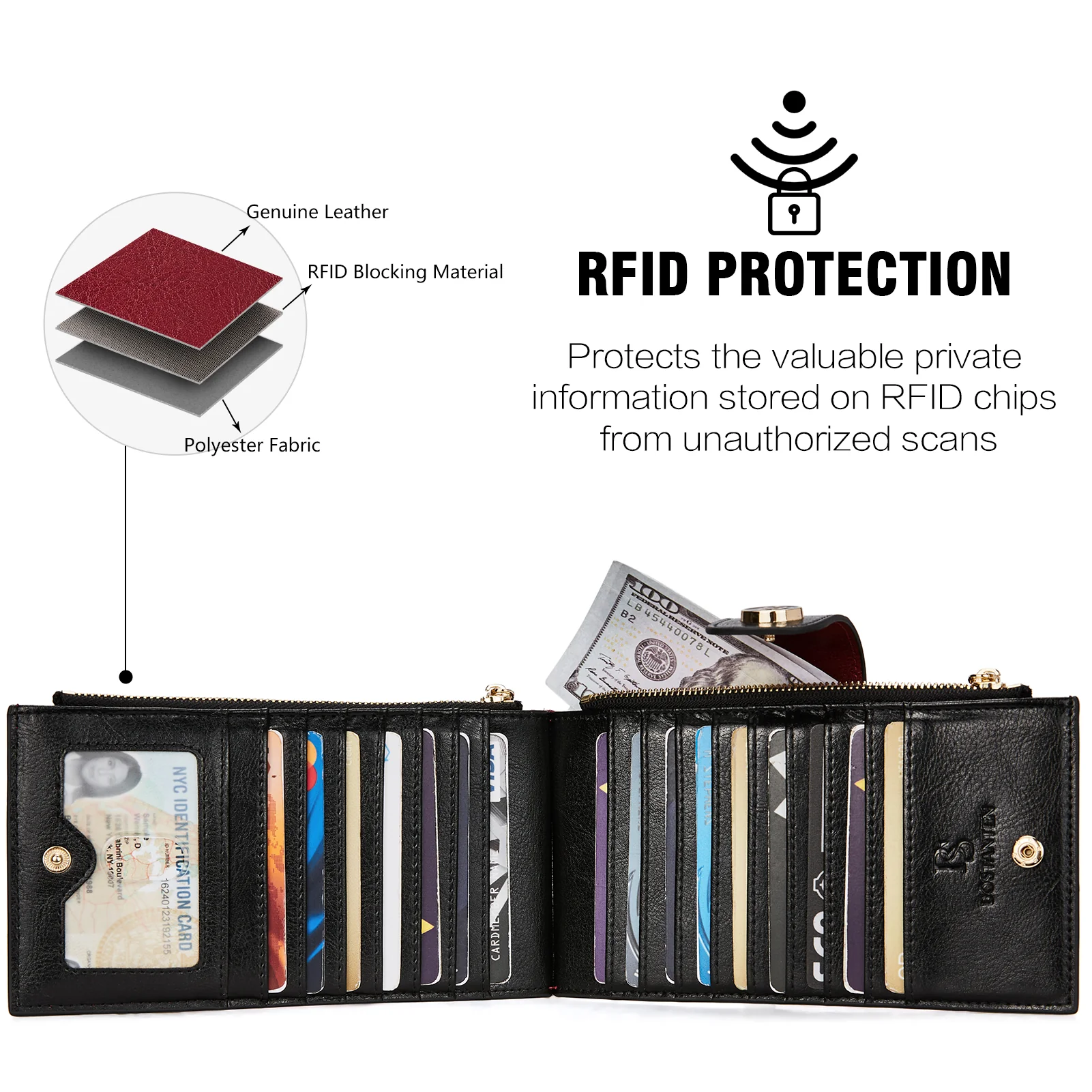Lomy Leather Slim Wallet — Bifold Purse - Image 90