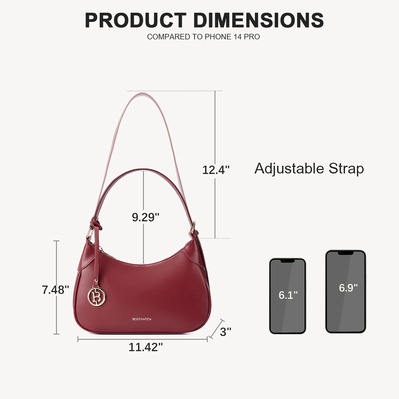 KWELI Trendy Crescent Women Shoulder Bag - Image 3