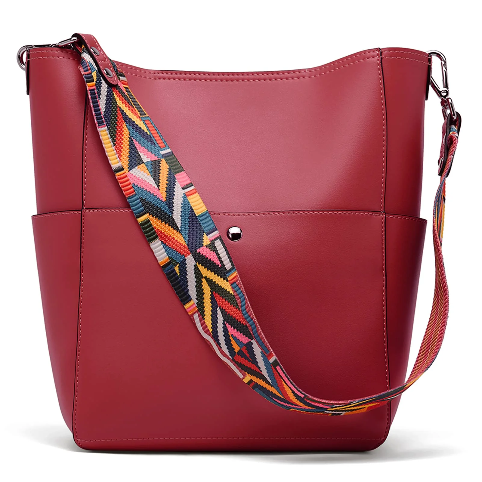 Bucket Bag for Women Vegan Leather | With 2 Shoulder Straps - Image 15
